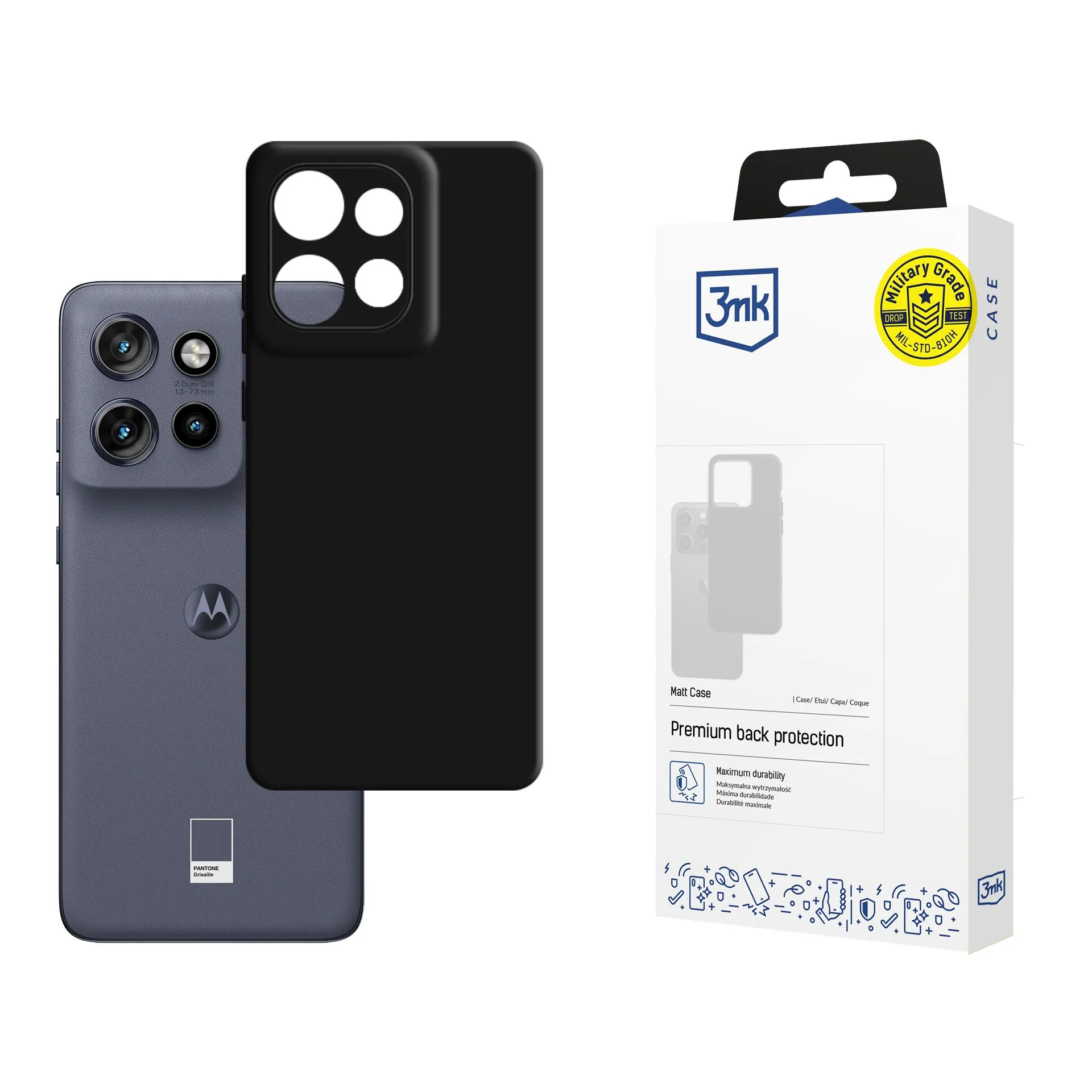 Coque pour Motorola Edge 50 Neo - 3mk Matt Case Noir