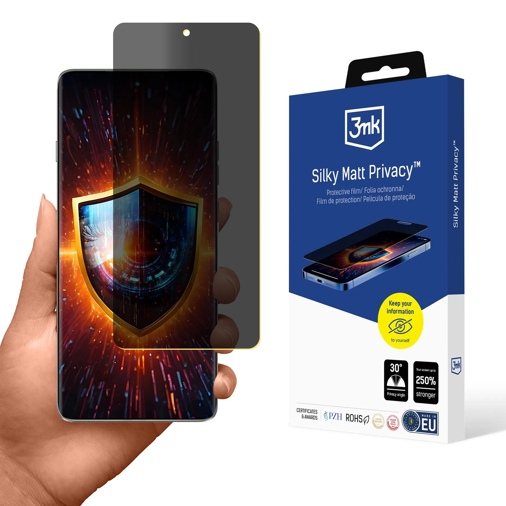 Film anti-espion pour Motorola Edge 60 Pro - 3mk Silky Matt Privacy