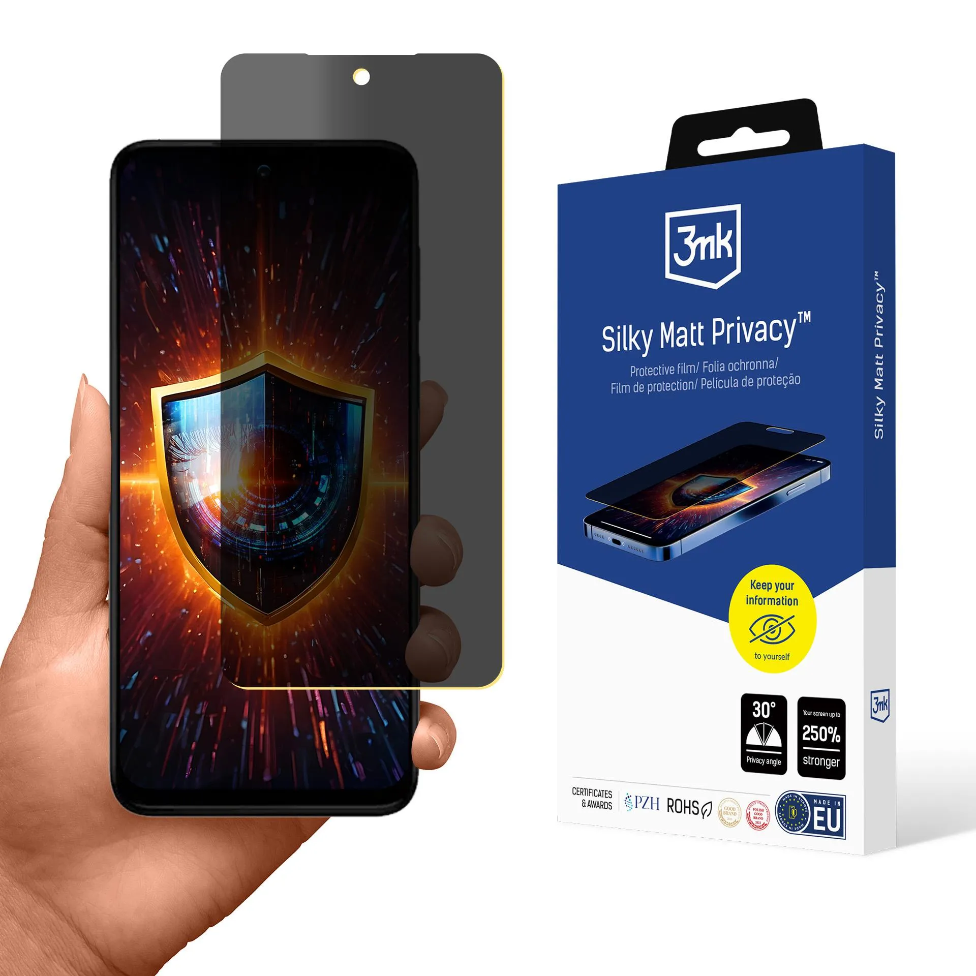Film anti-espion pour Motorola Moto G 5G 2025 - 3mk Silky Matt Privacy