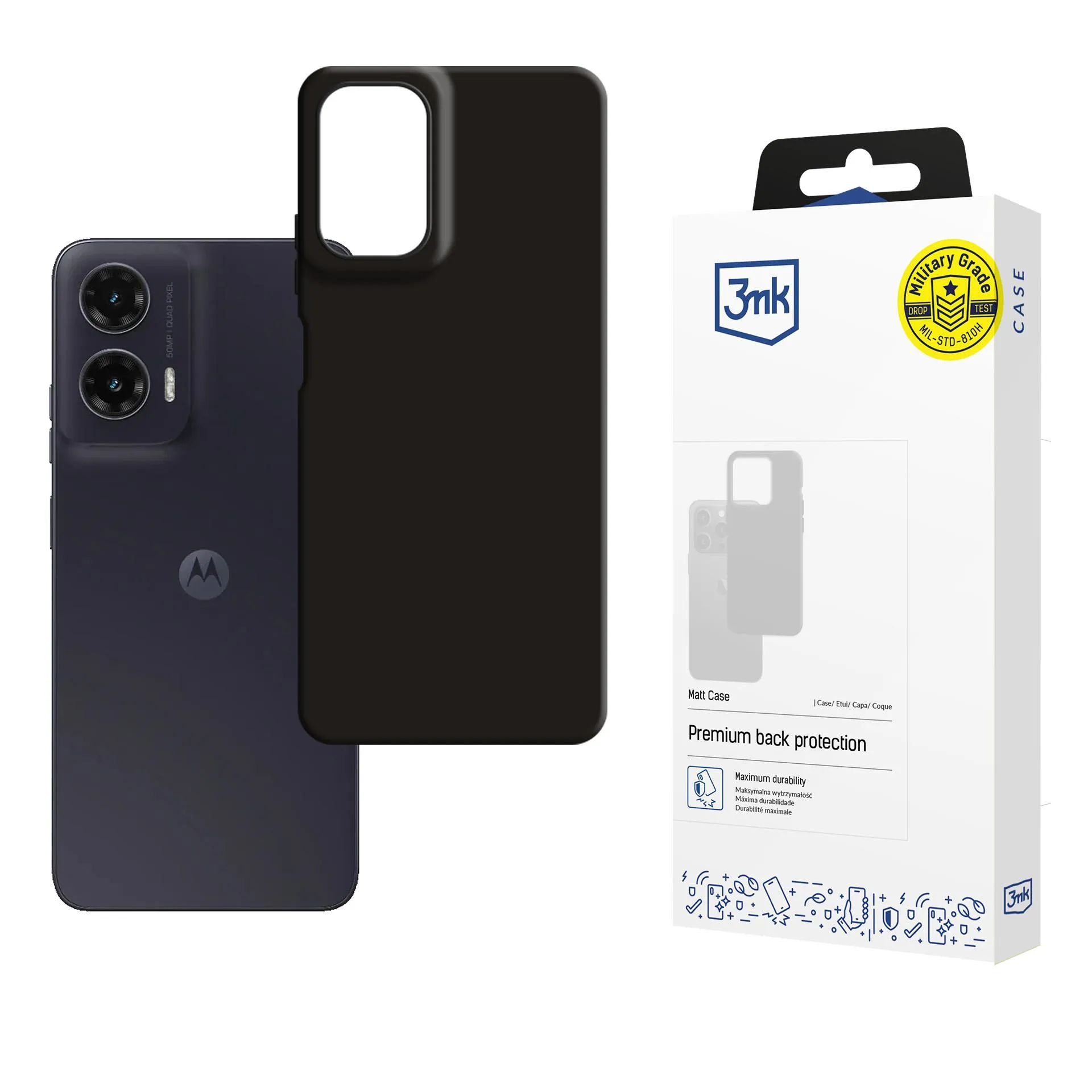 Coque pour Motorola Moto G35 5G - 3mk Matt Case Noir
