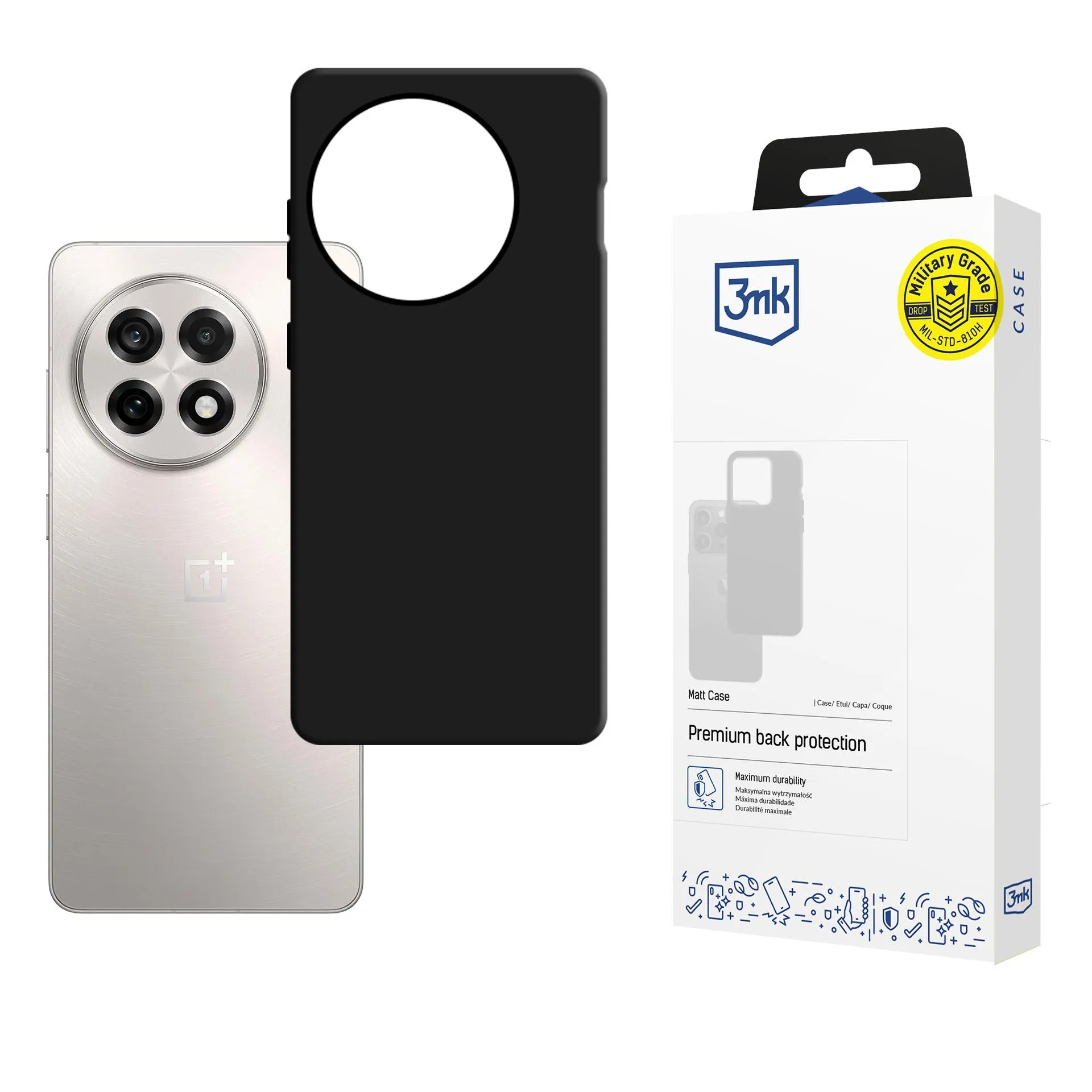 Coque pour OnePlus 13R/ACE 5 - 3mk Matt Case Noir