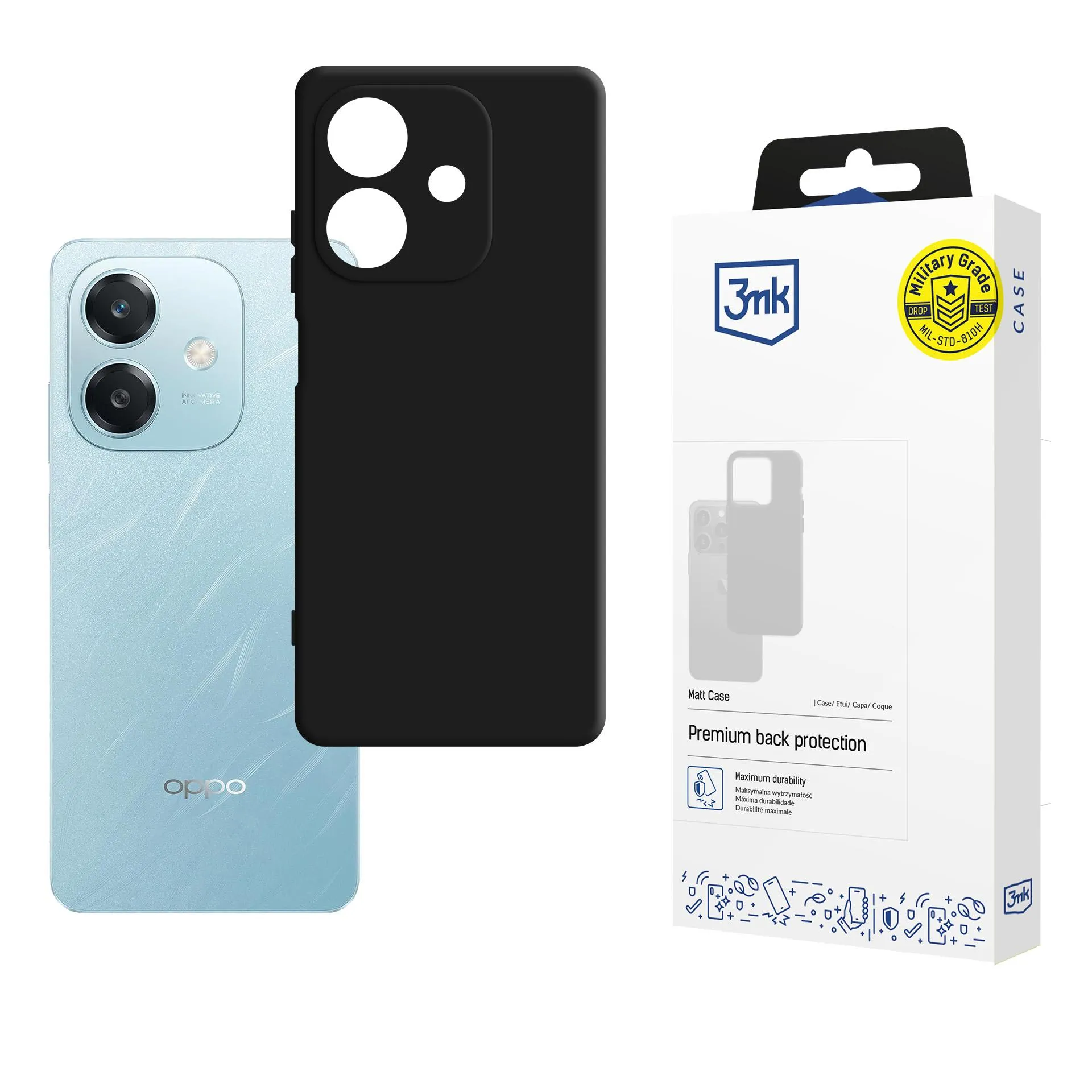 Coque pour Oppo A60 5G - 3mk Matt Case Noir