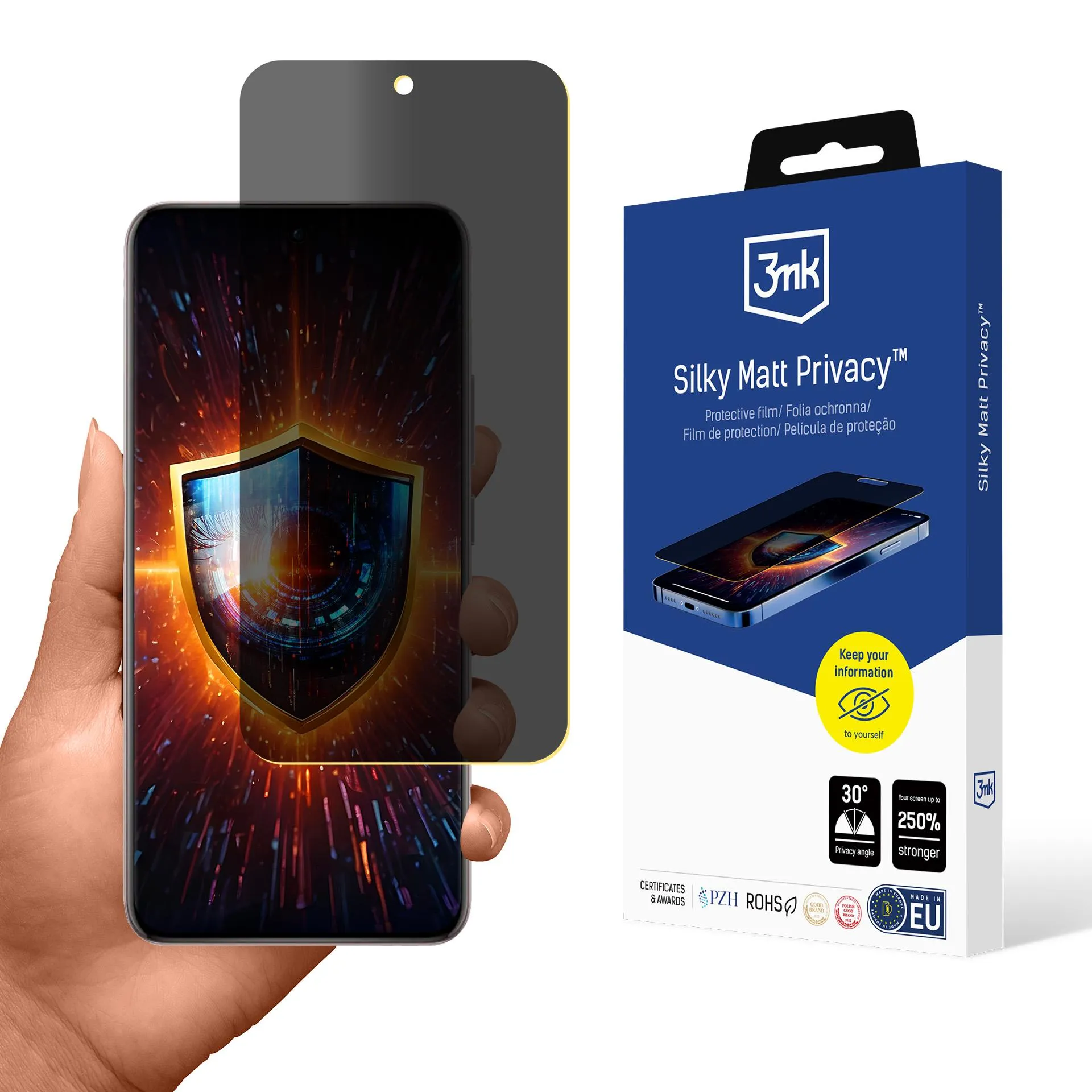 Film anti-espion pour Oppo Reno 13 - 3mk Silky Matt Privacy