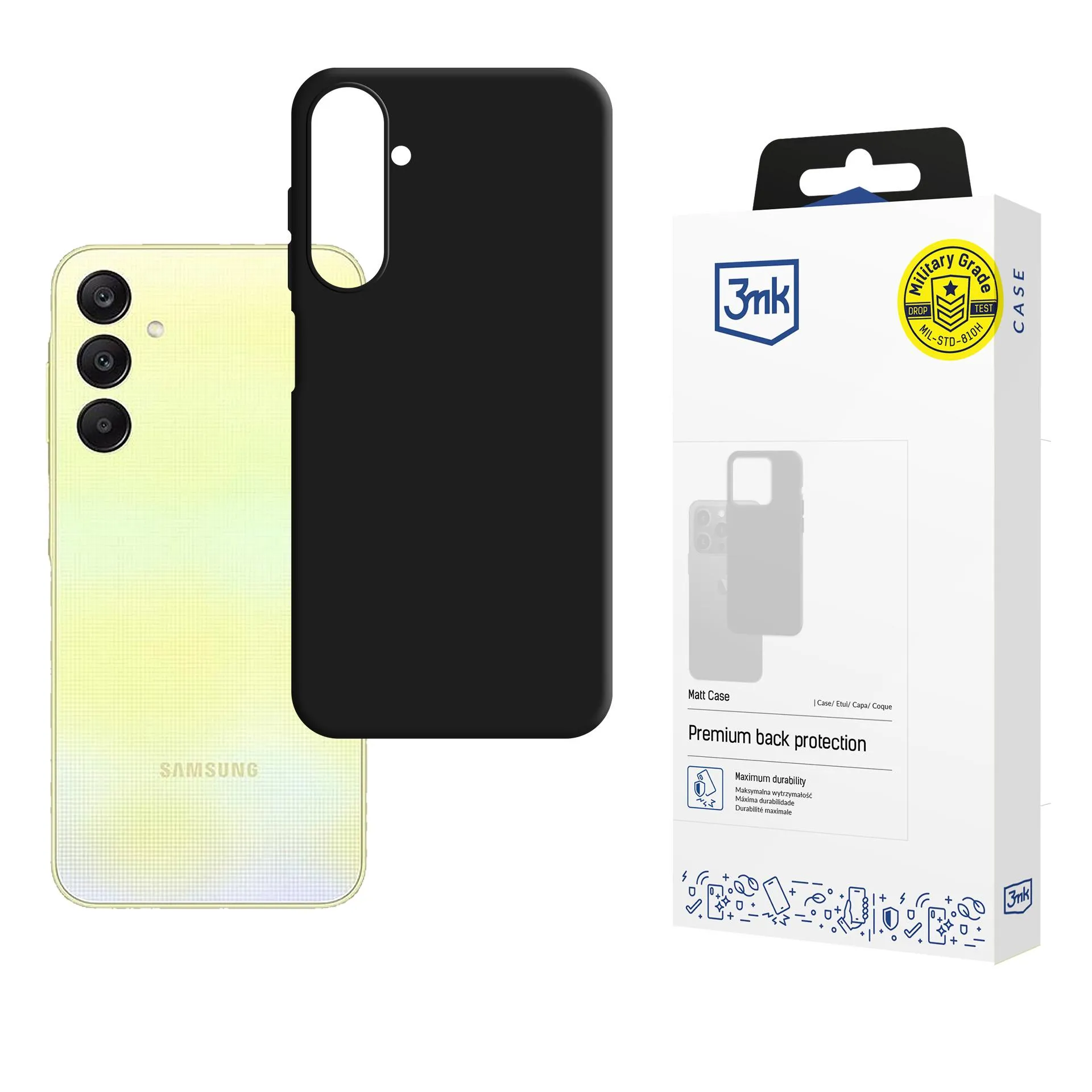 Coque pour POCO C75 - 3mk Matt Case Noir