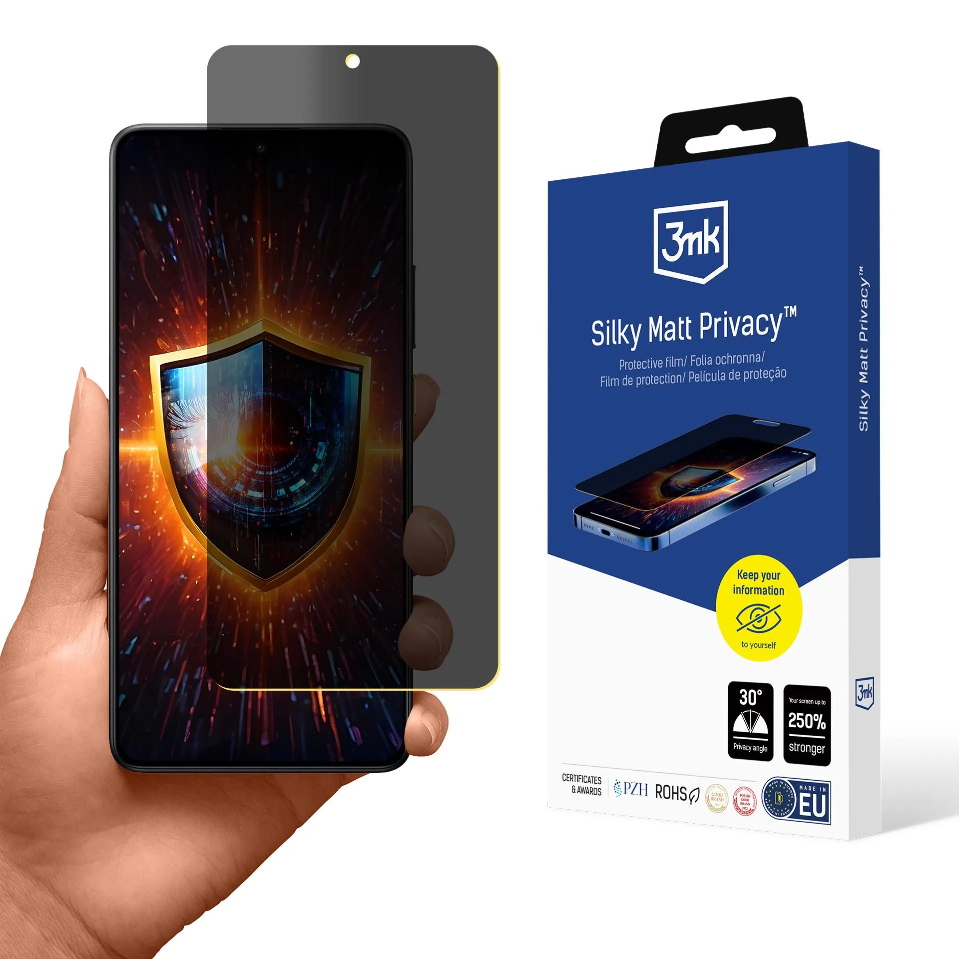Film anti-espion pour POCO X7 Pro - 3mk Silky Matt Privacy
