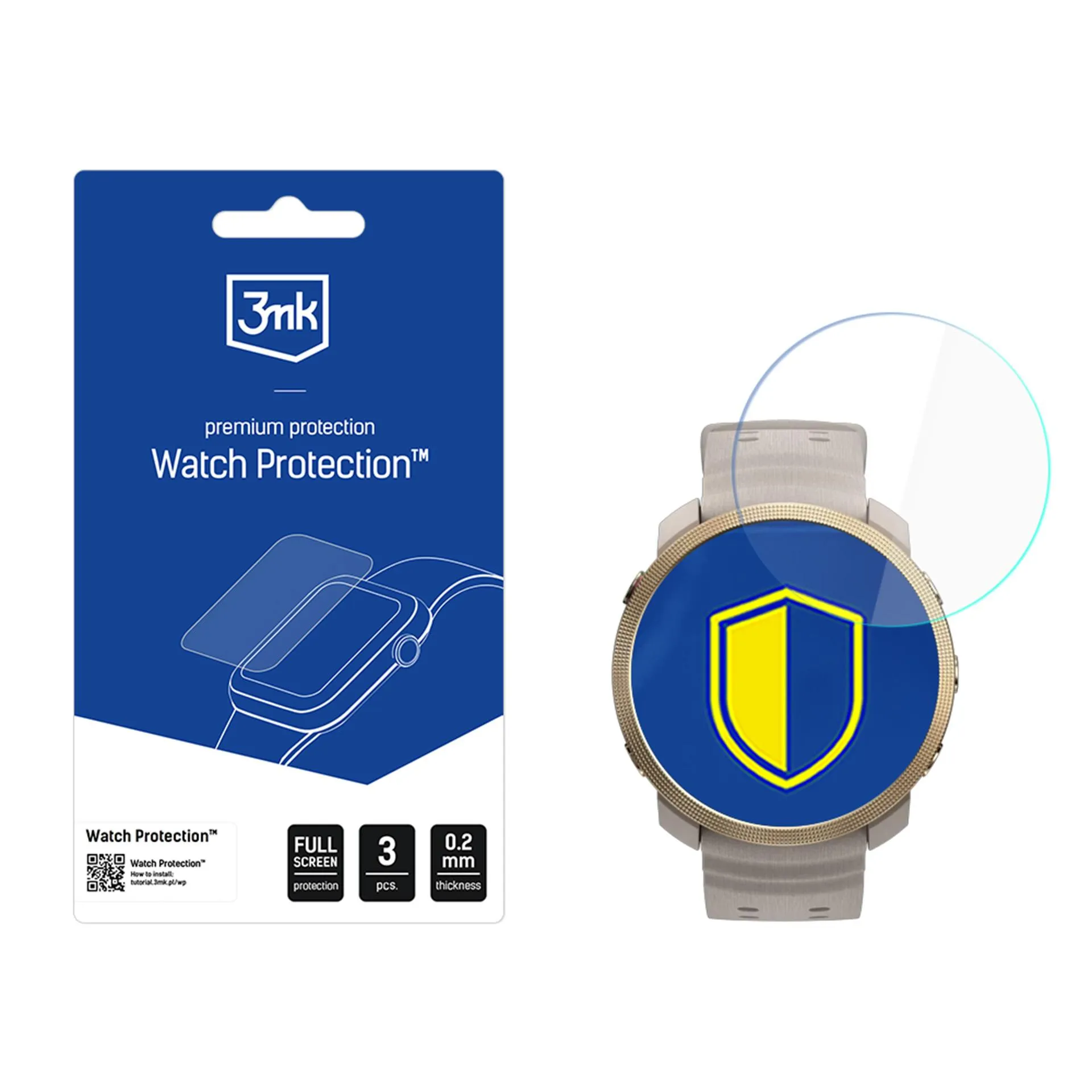 Verre de protection pour montre connectée Polar Vantage M3 - 3mk Watch Protection