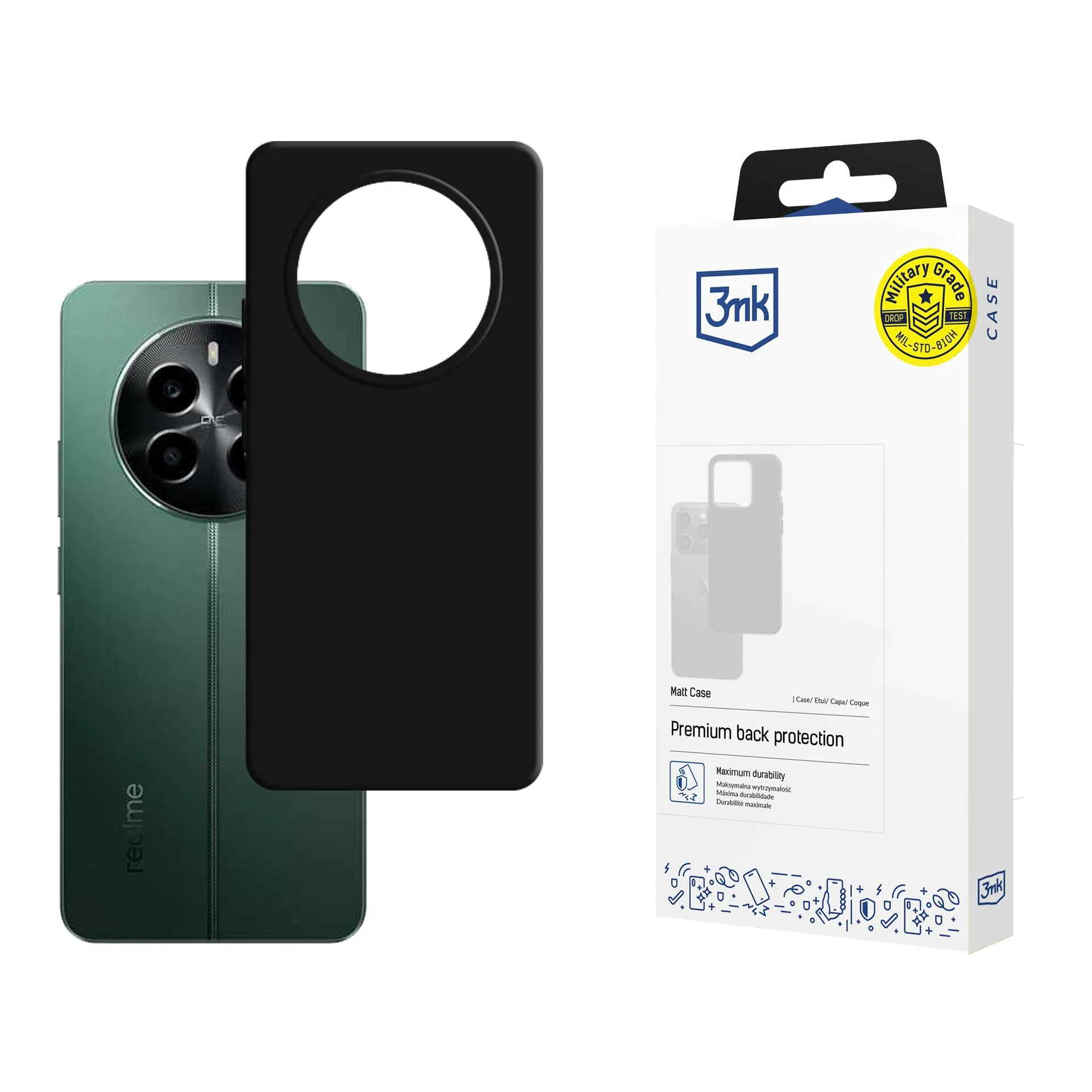Coque pour Realme 13 4G - 3mk Matt Case Noir