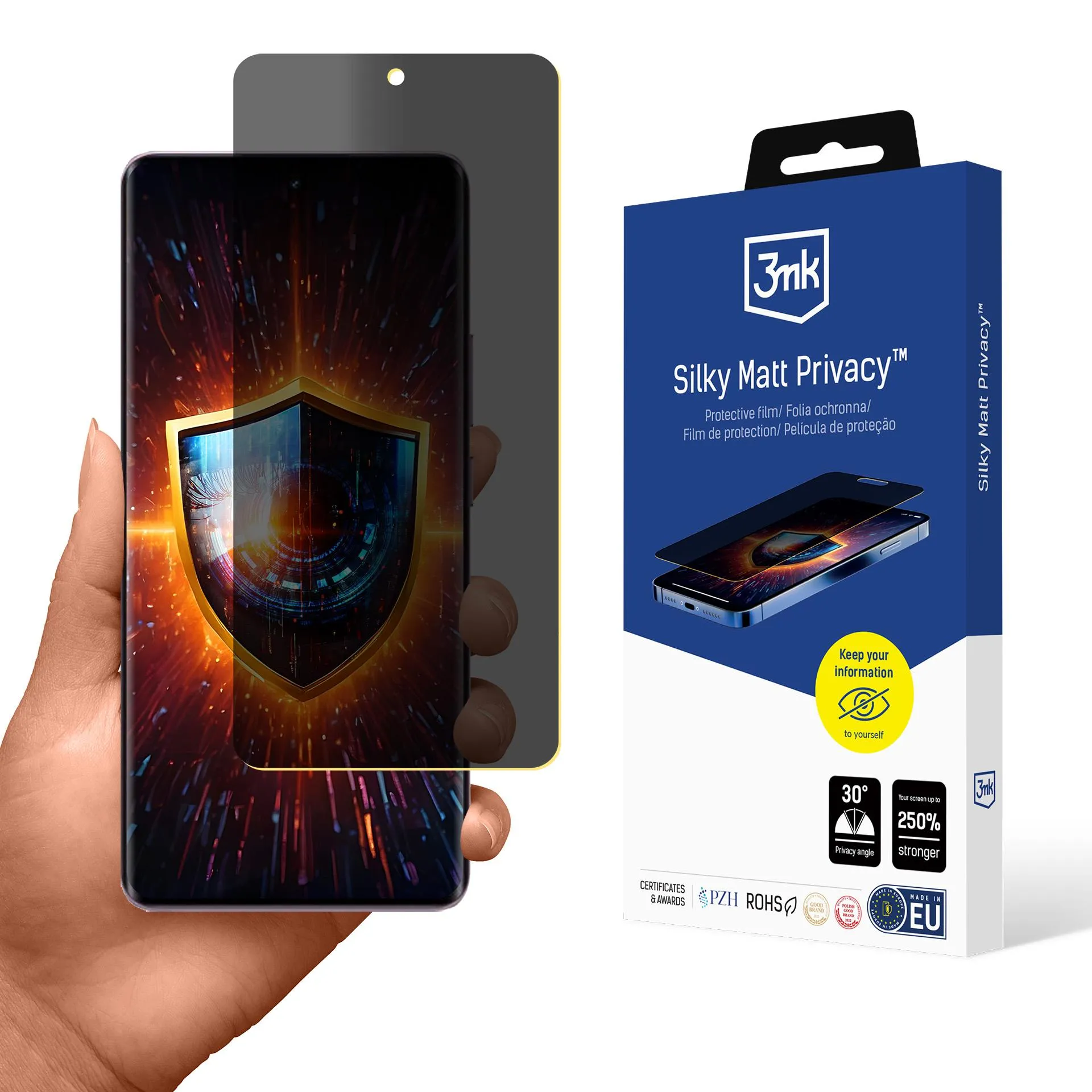 Film anti-espion pour Realme 14 Pro - 3mk Silky Matt Privacy