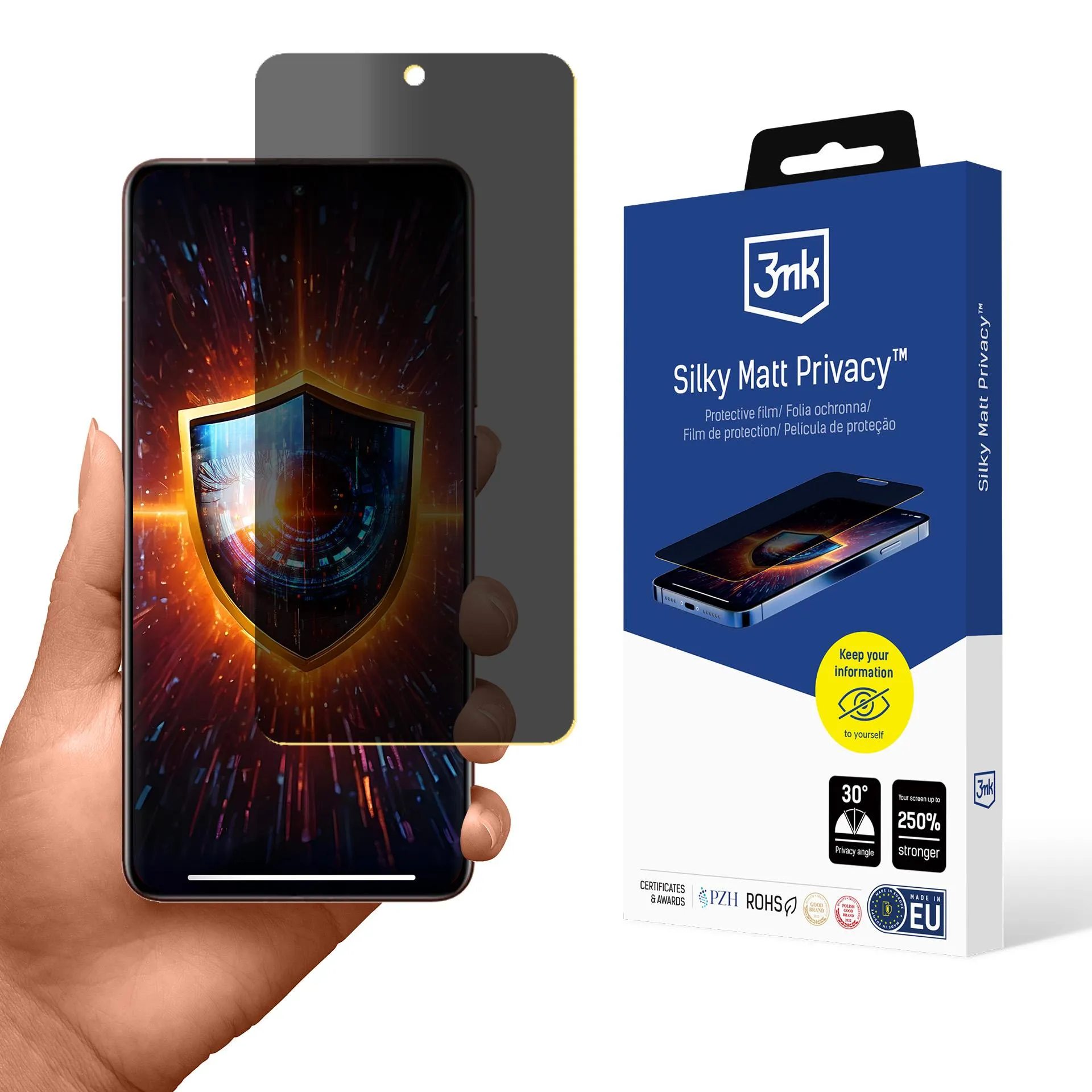 Film anti-espion pour Realme GT7 Pro - 3mk Silky Matt Privacy