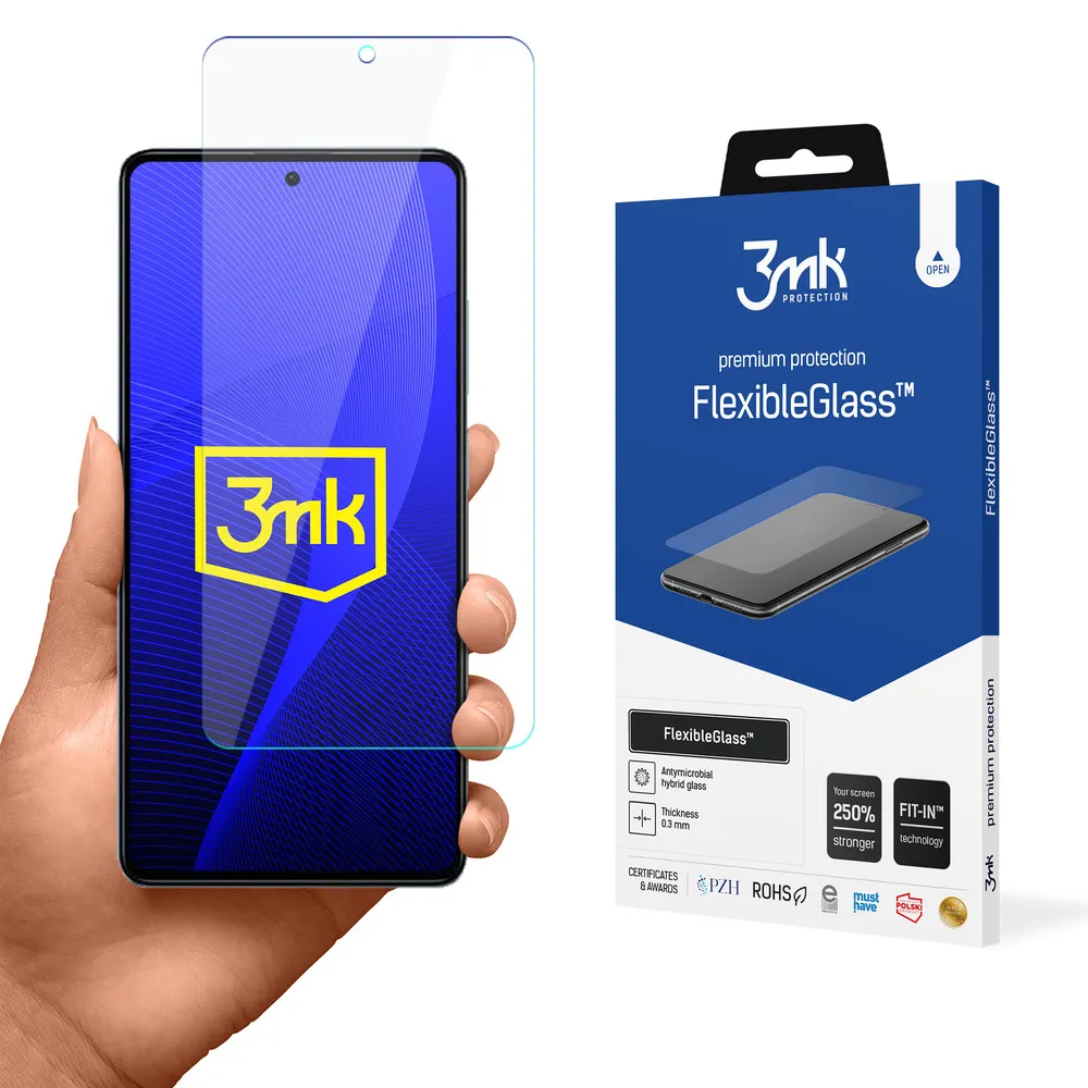 Verre hybride incassable sur Redmi Note 12 5G - 3mk FlexibleGlass™