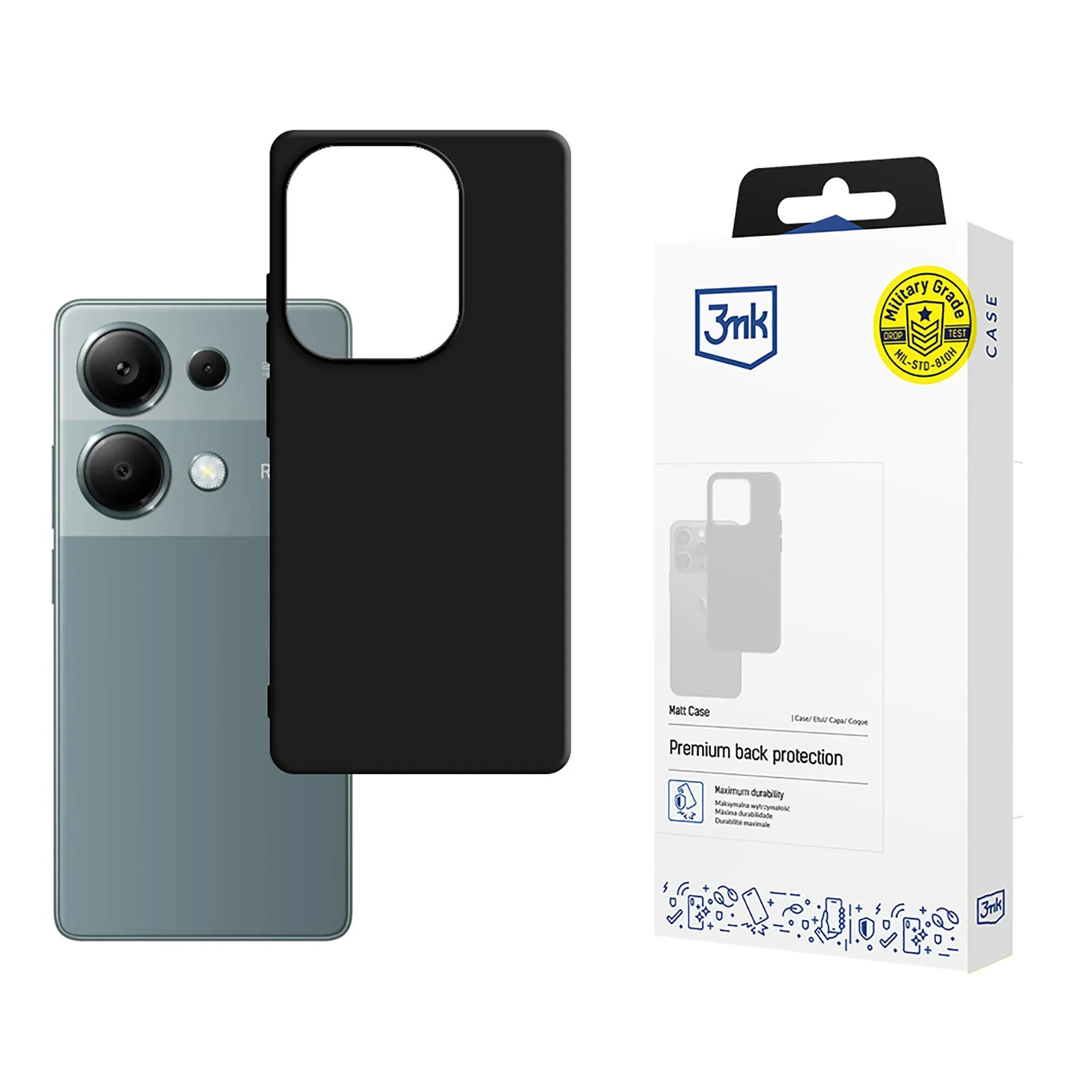 Coque pour Redmi Note 13 Pro 4G - 3mk Matt Case Noir