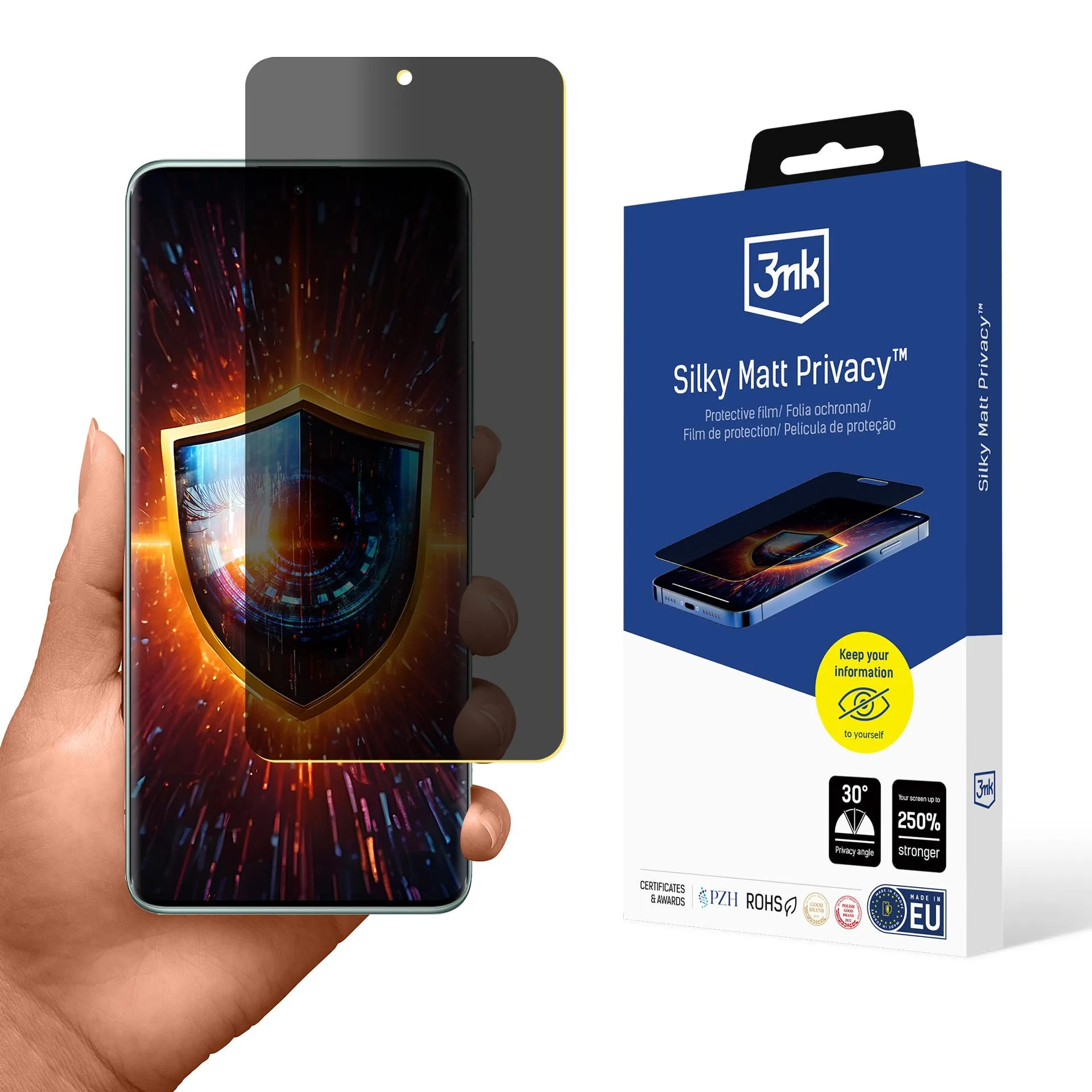 Film anti-espion pour Redmi Note 14 Pro 5G - 3mk Silky Matt Privacy