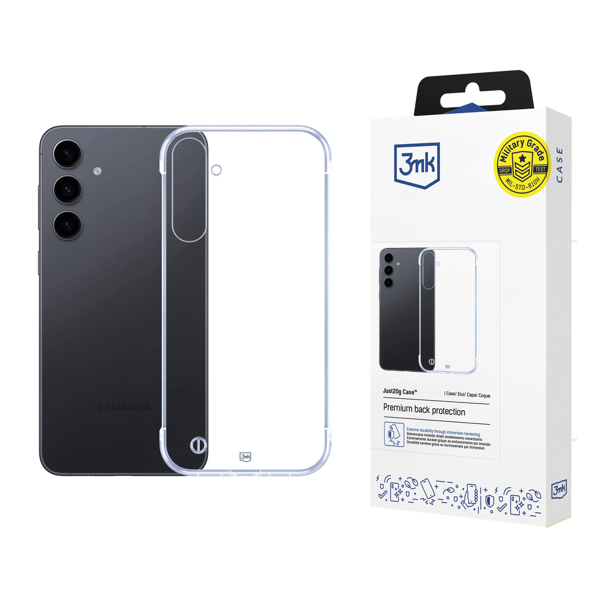 Coque ultra leg?re pour Samsung Galaxy S24 - 3mk Just20g Clear Case