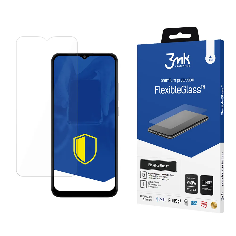 Verre hybride incassable sur Samsung Galaxy A02s - 3mk FlexibleGlass™