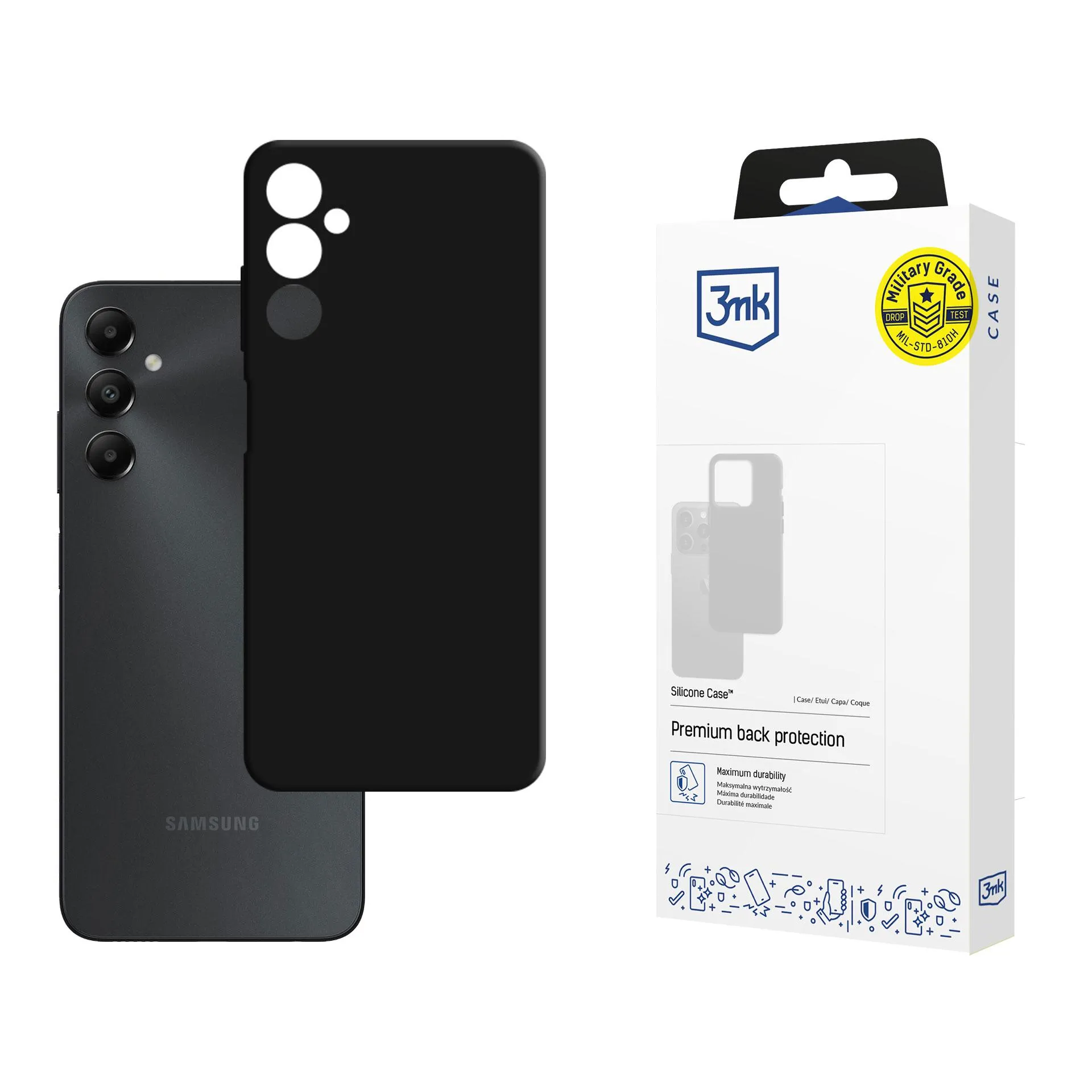 Coque pour Samsung Galaxy A05s - Etui 3mk Silicone Noir