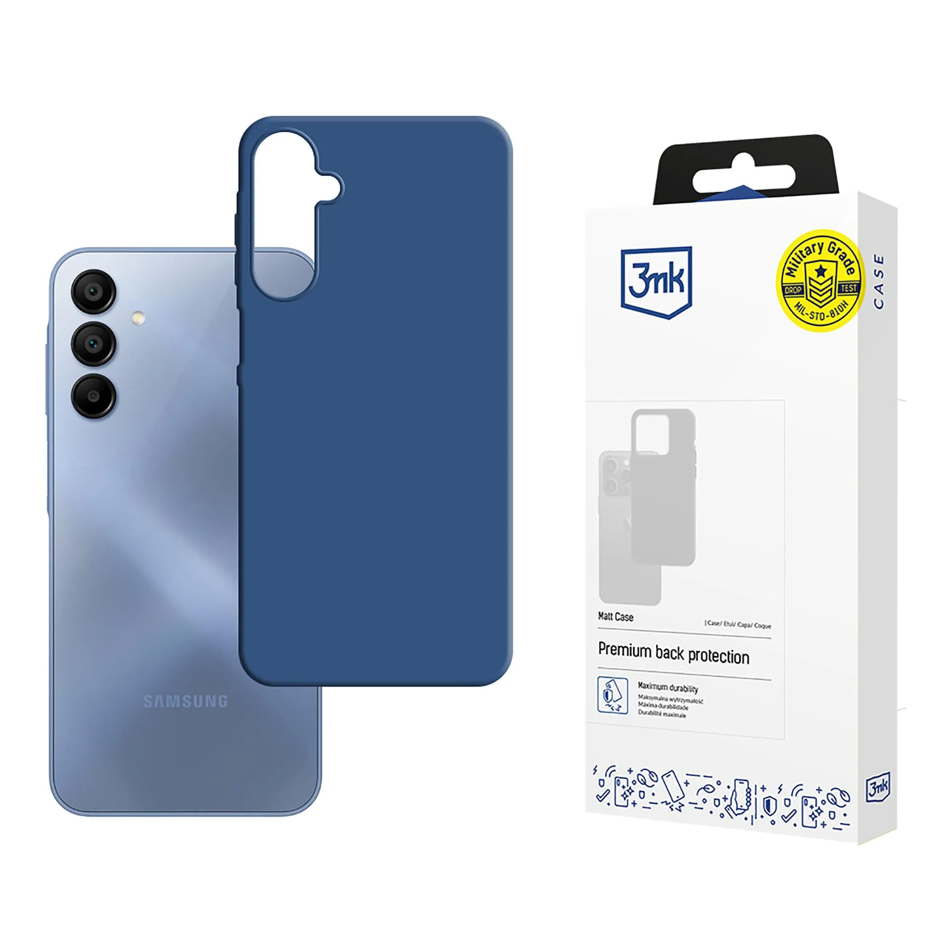 Coque pour Samsung Galaxy A15 5G - 3mk Matt Case Myrtille