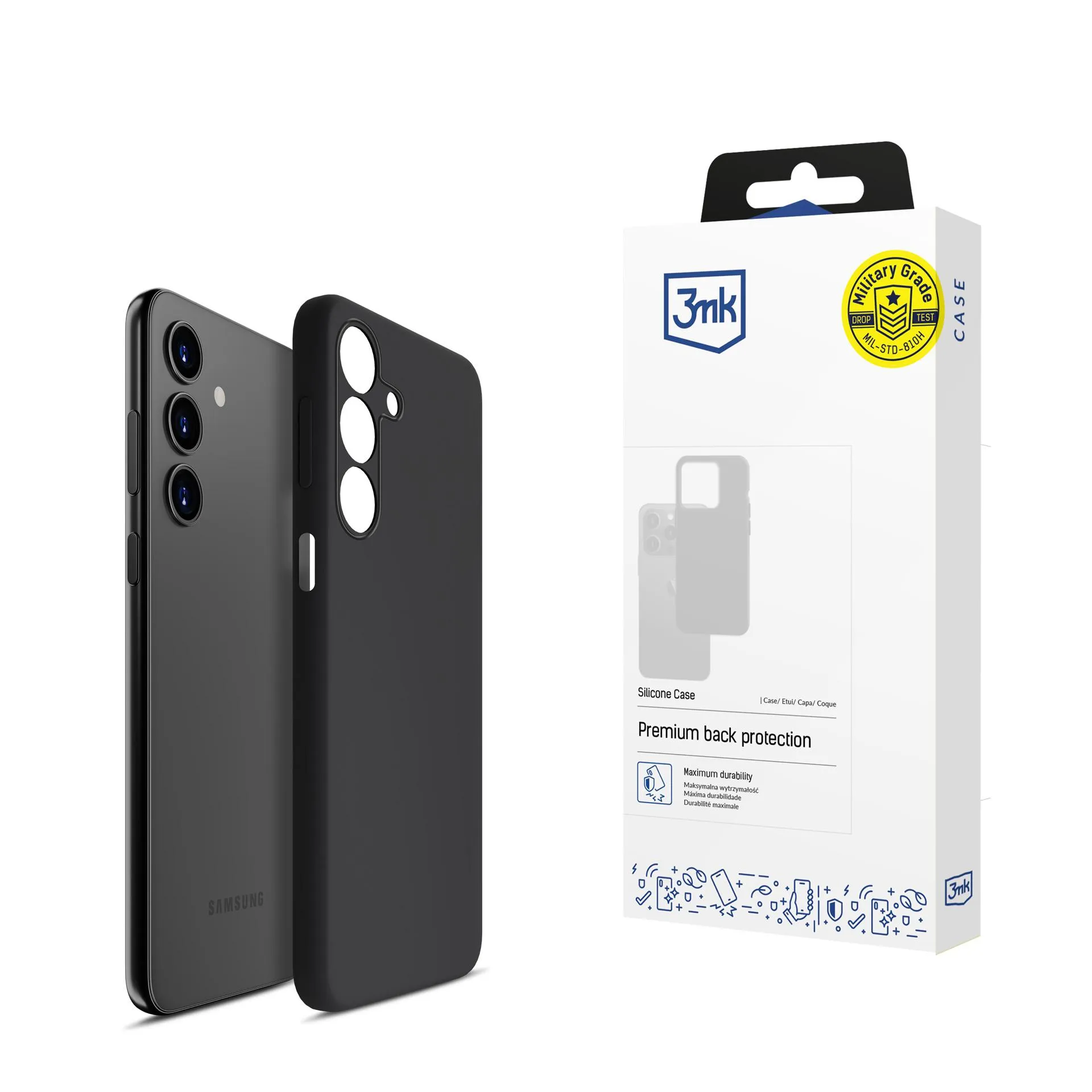 Coque pour Samsung Galaxy A25 5G - Etui 3mk Silicone Noir