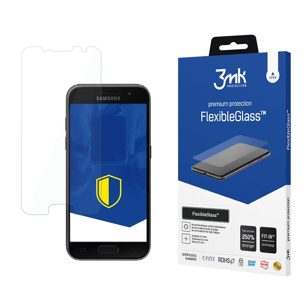 Verre hybride incassable sur Samsung Galaxy A3 2017 - 3mk FlexibleGlass™