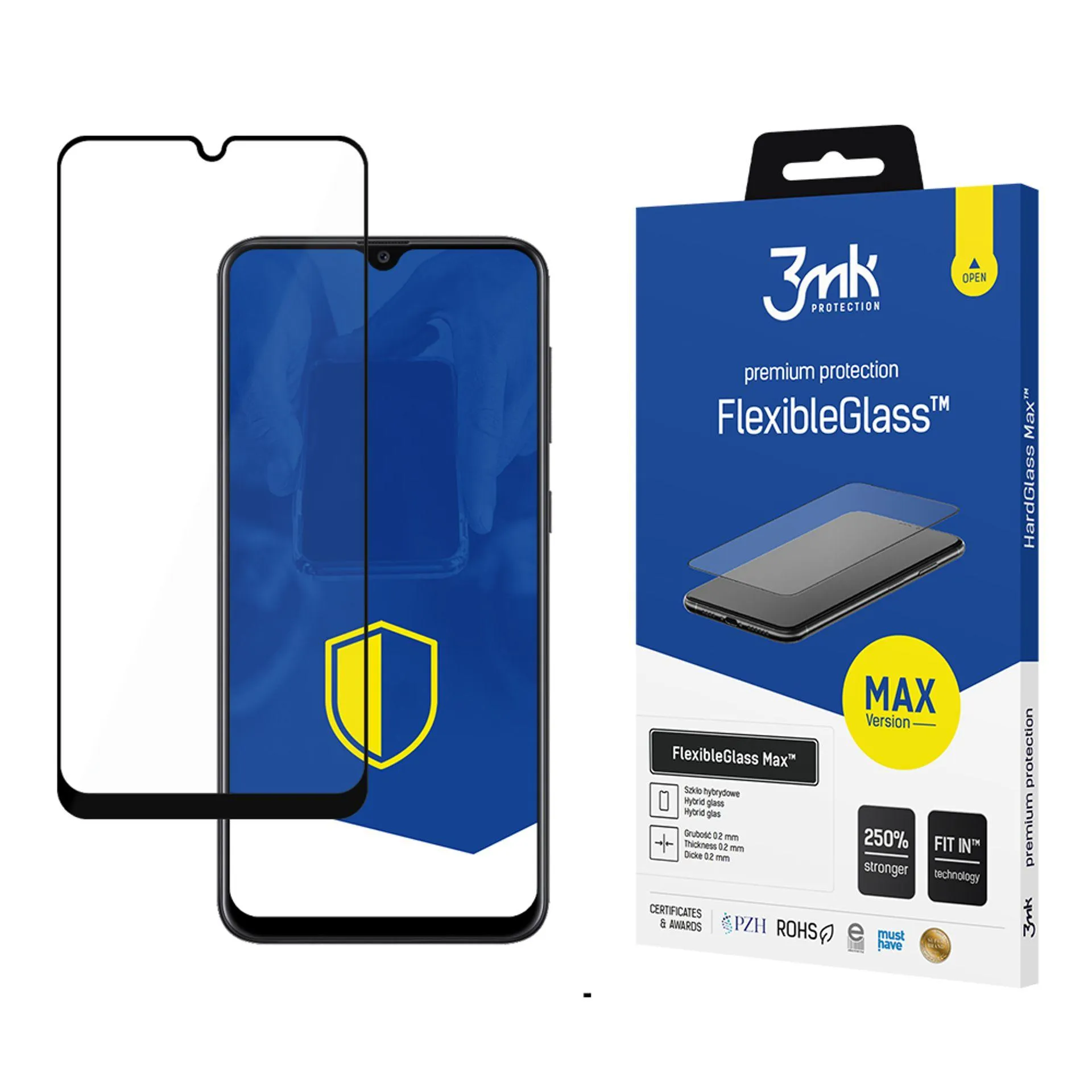 Verre hybride incassable pour Samsung Galaxy A30/A50/A30s/A50s/A40s - 3mk FlexibleGlass Max