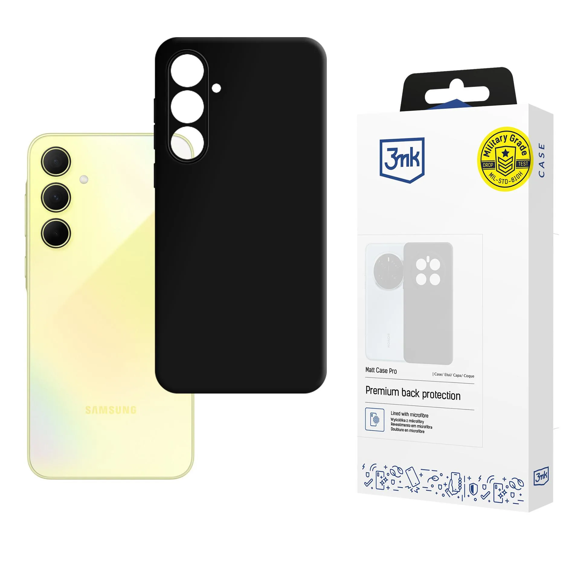 Coque pour Samsung Galaxy A35 5G- 3mk Matt Case Black
