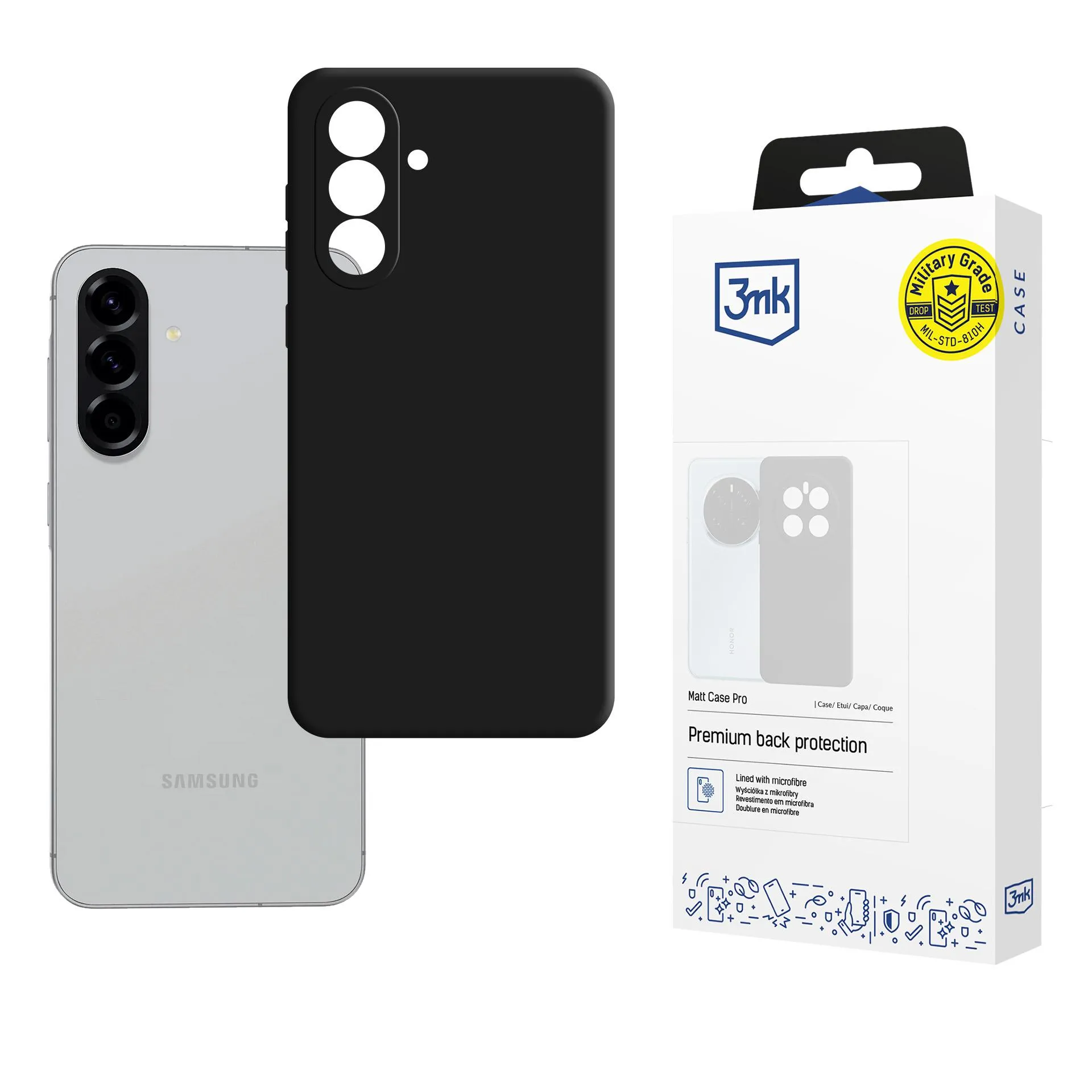 Coque pour Samsung Galaxy A36 5G- 3mk Matt Case Black