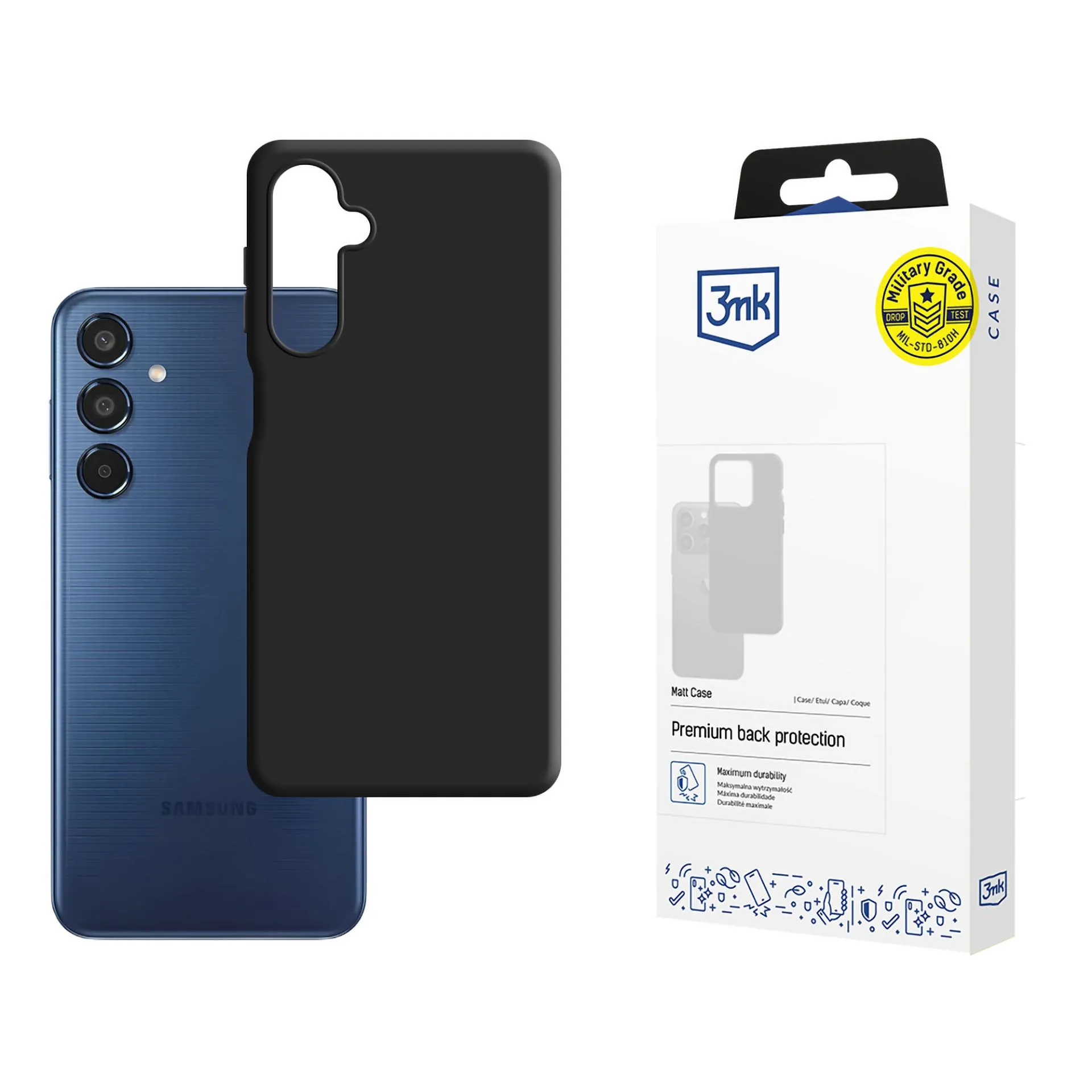 Coque pour Samsung Galaxy M35 5G - 3mk Matt Case Noir