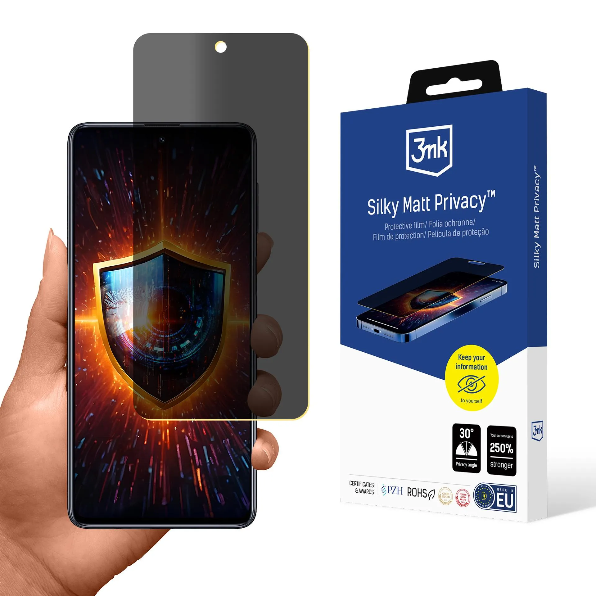 Film anti-espion pour Samsung Galaxy M51 - 3mk Silky Matt Privacy