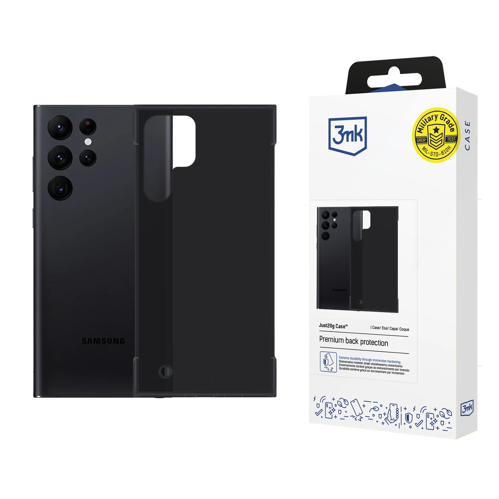 Coque ultra leg?re pour Samsung Galaxy S22 Ultra 5G - 3mk Just20g Matt Case