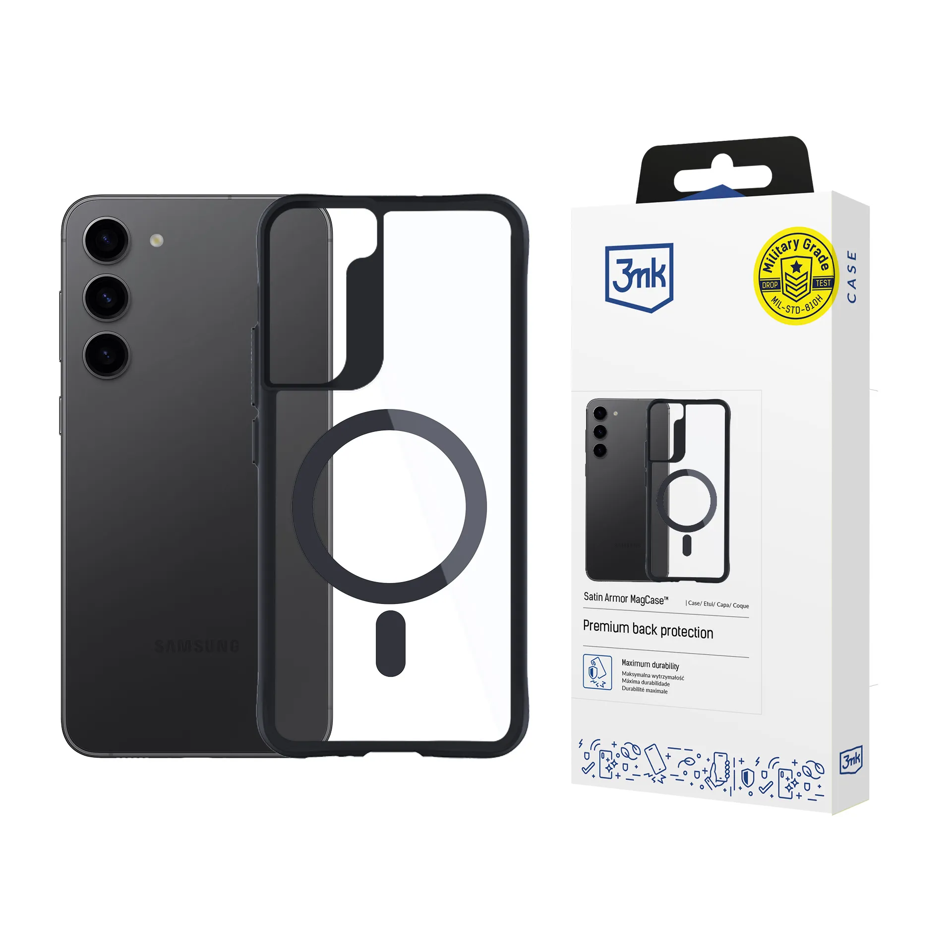 Coque pour Samsung Galaxy S23 5G - 3mk Satin Armor MagCase