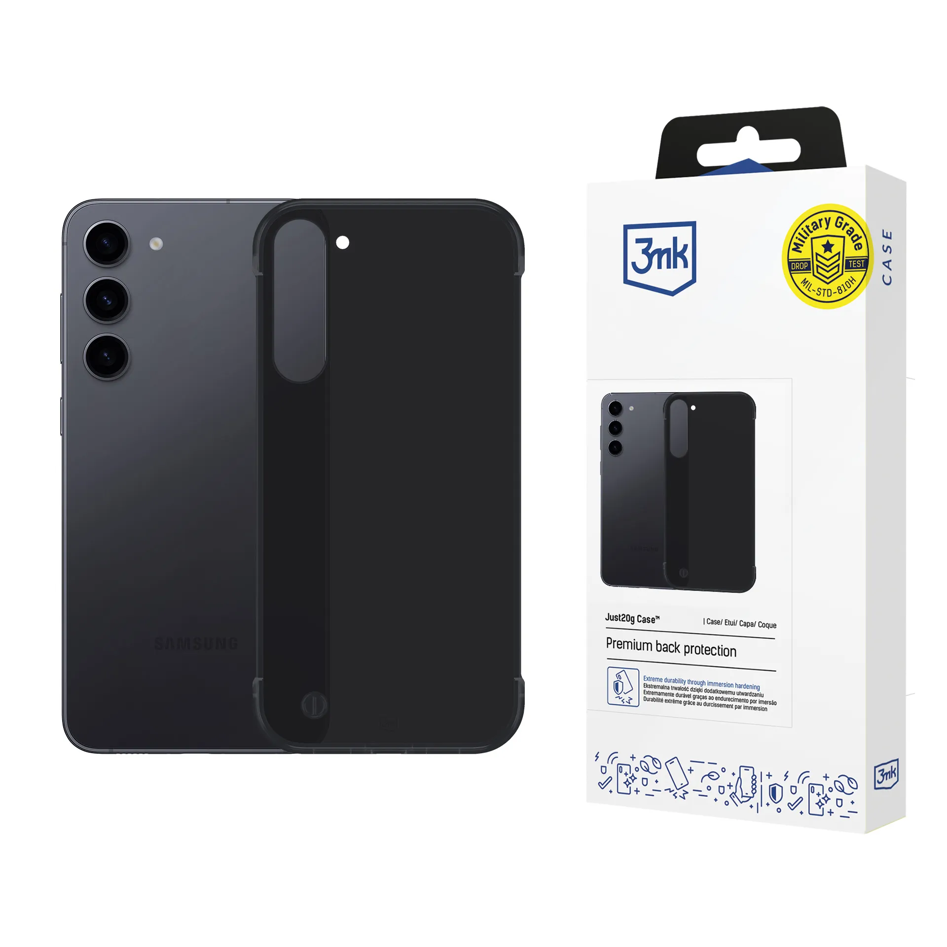 Coque ultra leg?re pour Samsung Galaxy S23+ - 3mk Just20g Matt Case