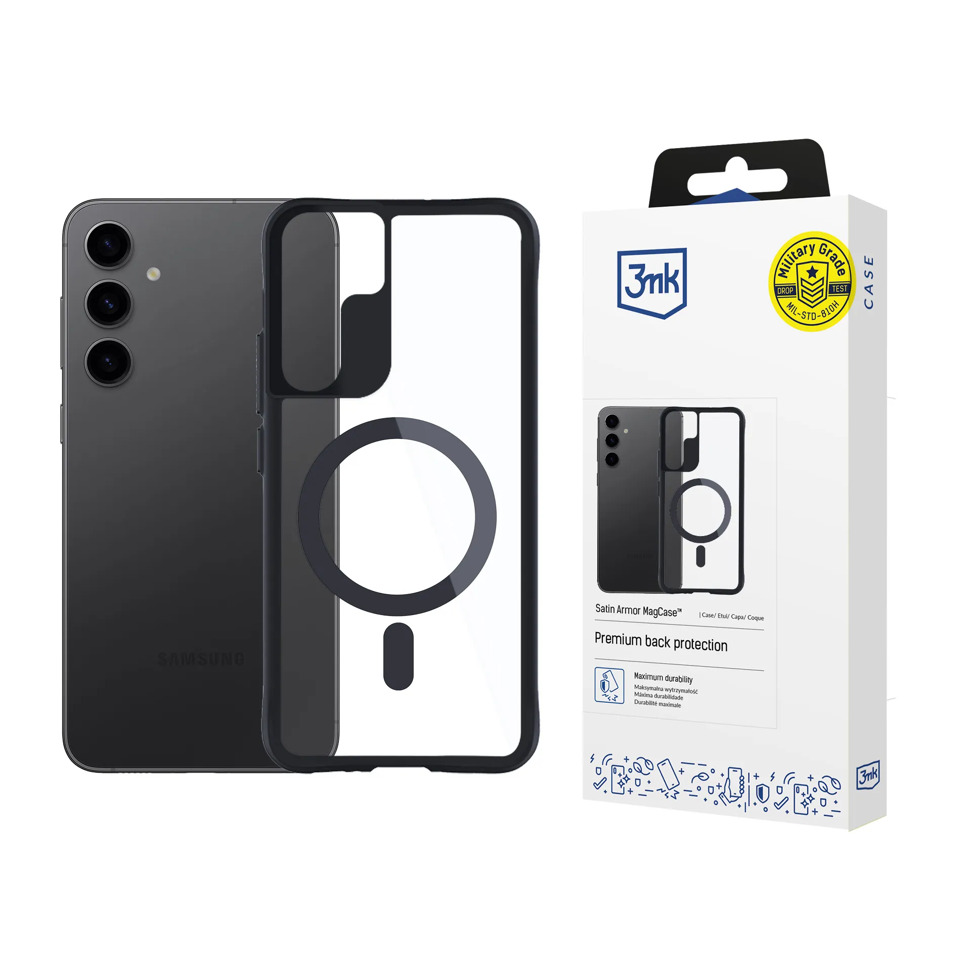 Coque pour Samsung Galaxy S24+ - 3mk Satin Armor MagCase