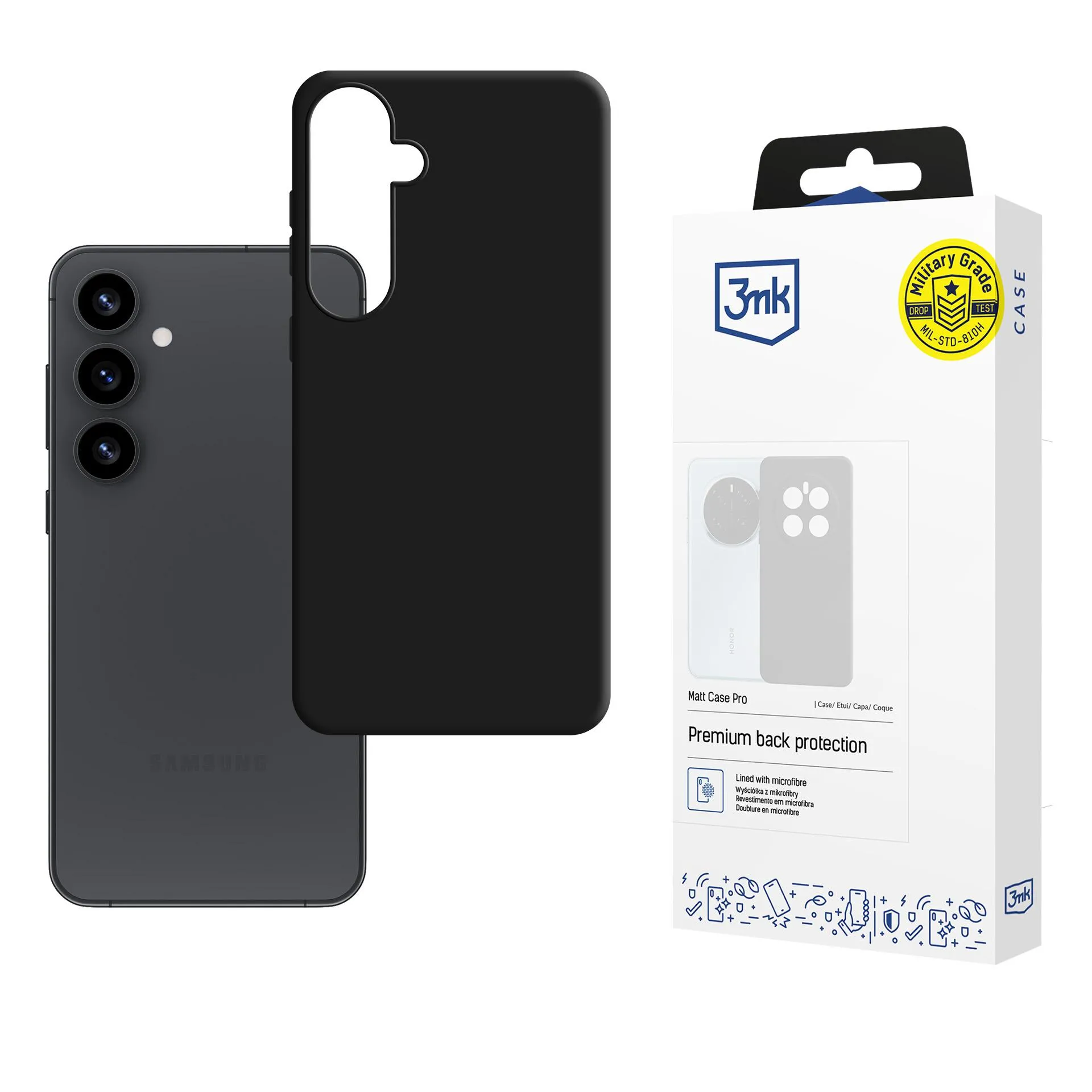Coque pour Samsung Galaxy S25- 3mk Matt Case Black
