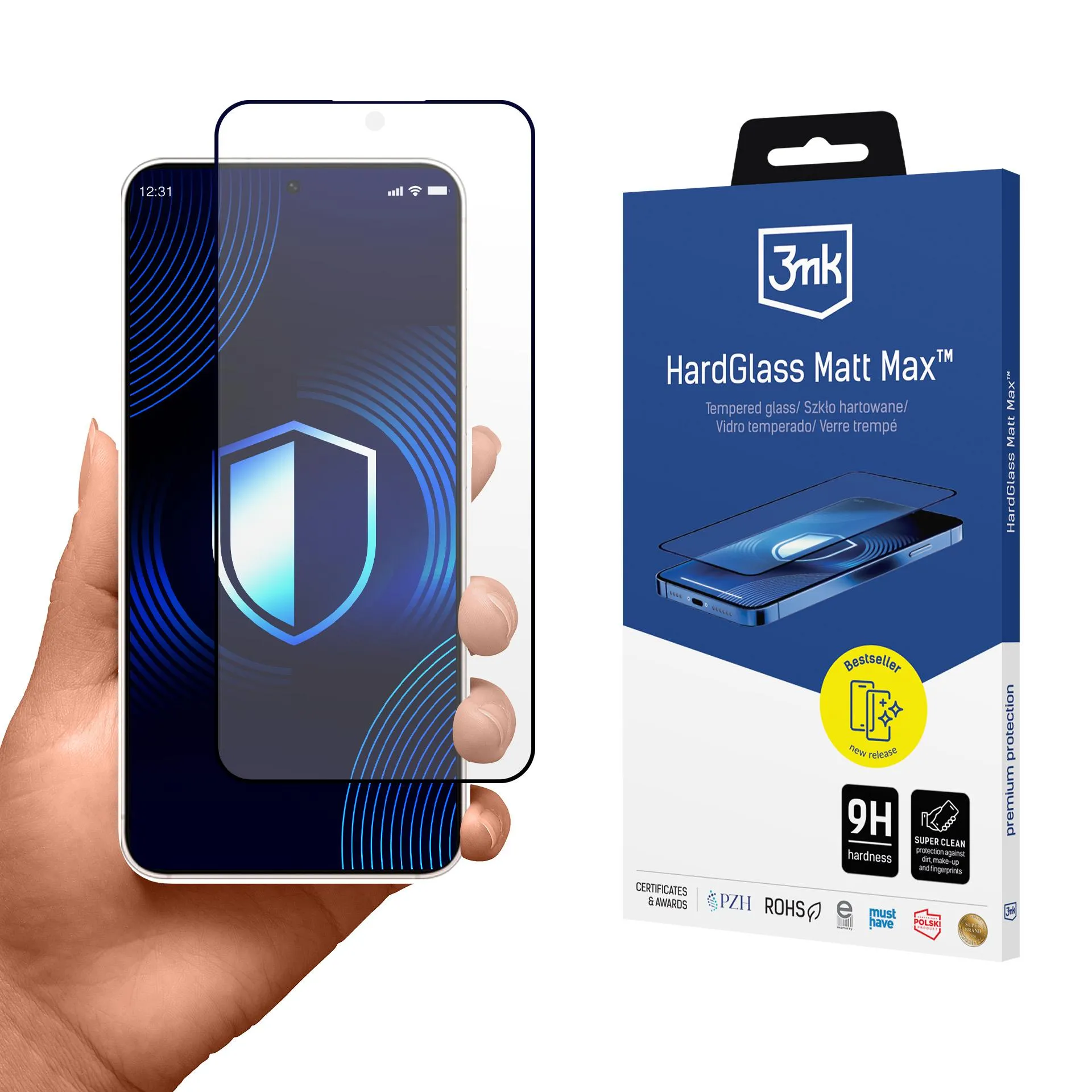 Verre trempé mat pour Samsung Galaxy S25 Edge - 3mk HardGlass Matt Max