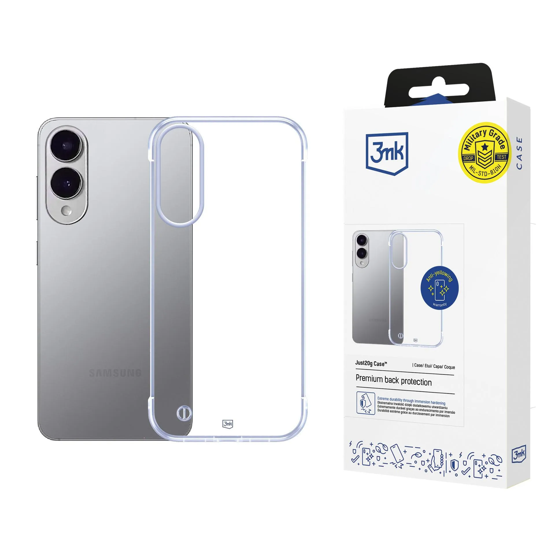 Coque ultra leg?re pour Samsung Galaxy S25 Edge - 3mk Just20g Clear Case