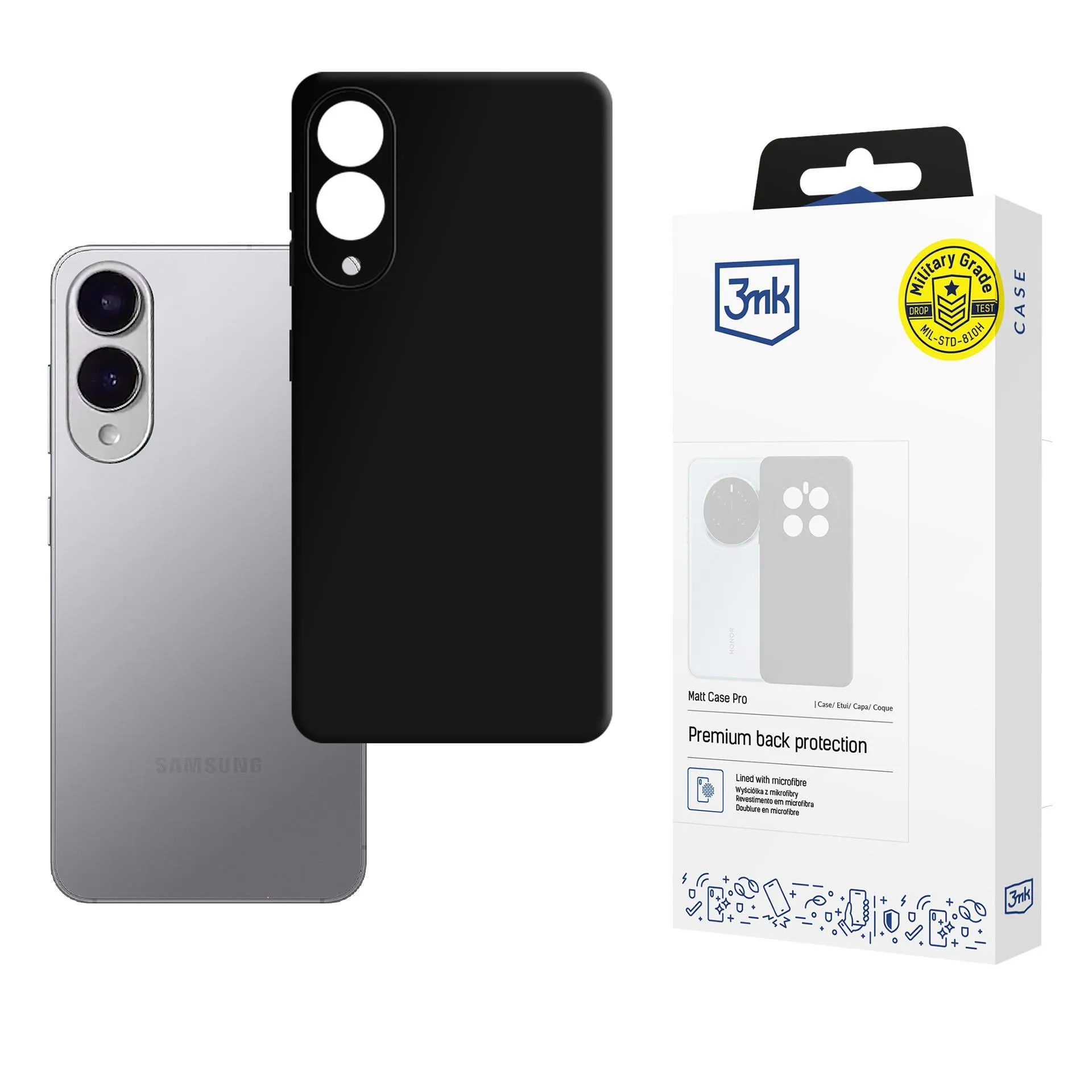 Coque pour Samsung Galaxy S25 Edge- 3mk Matt Case Black