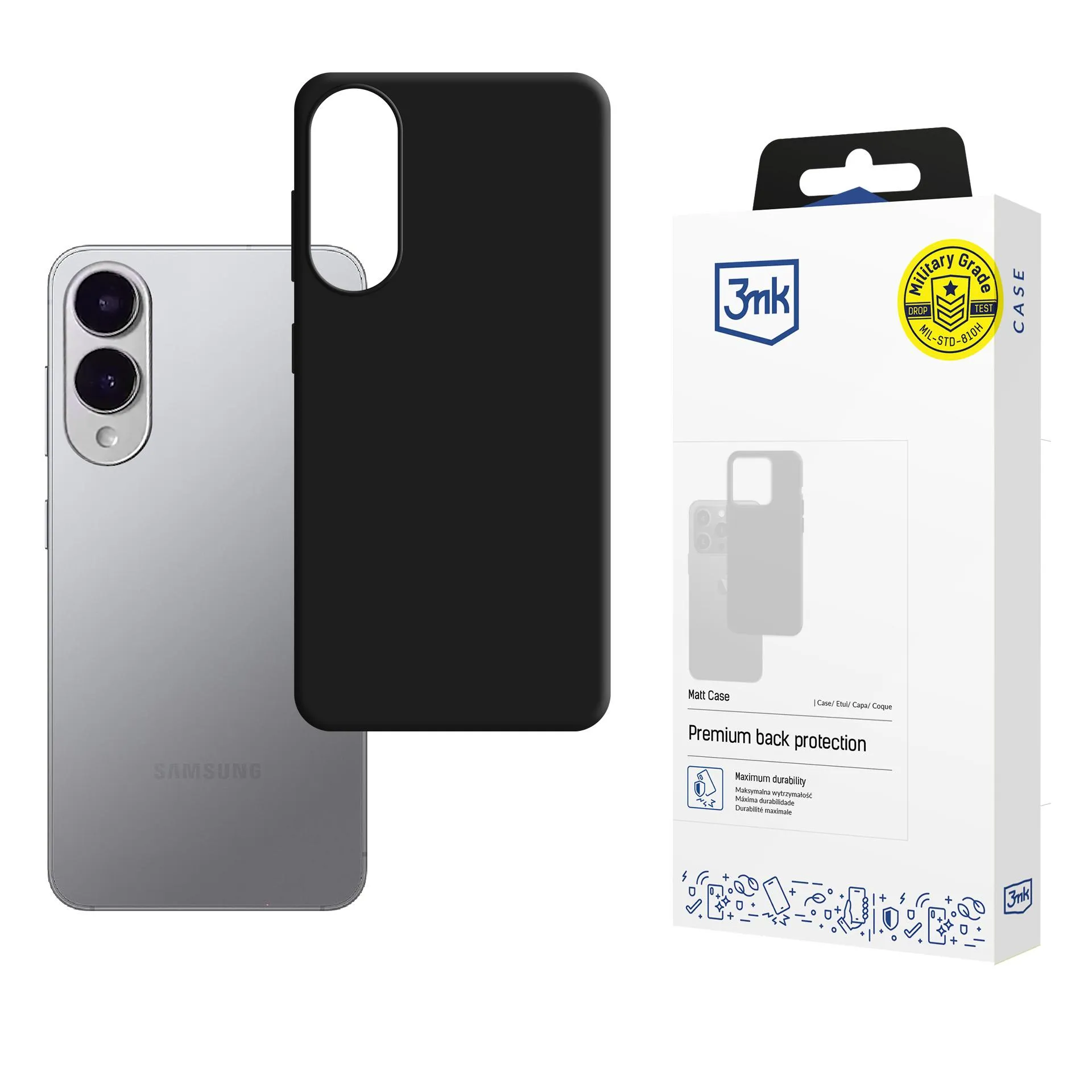 Coque pour Samsung Galaxy S25 Edge - 3mk Matt Case Noir