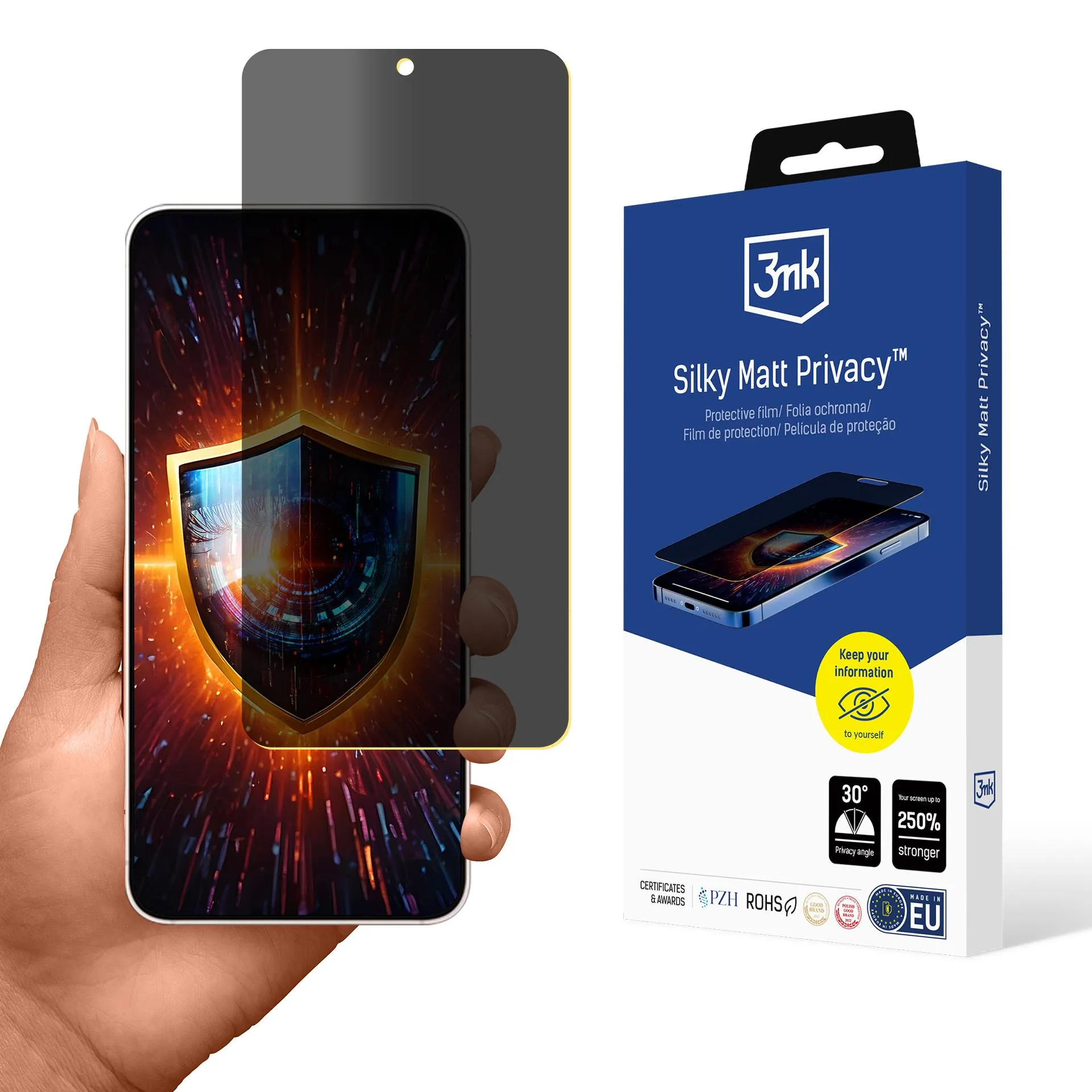 Film anti-espion pour Samsung Galaxy S25 Edge - 3mk Silky Matt Privacy