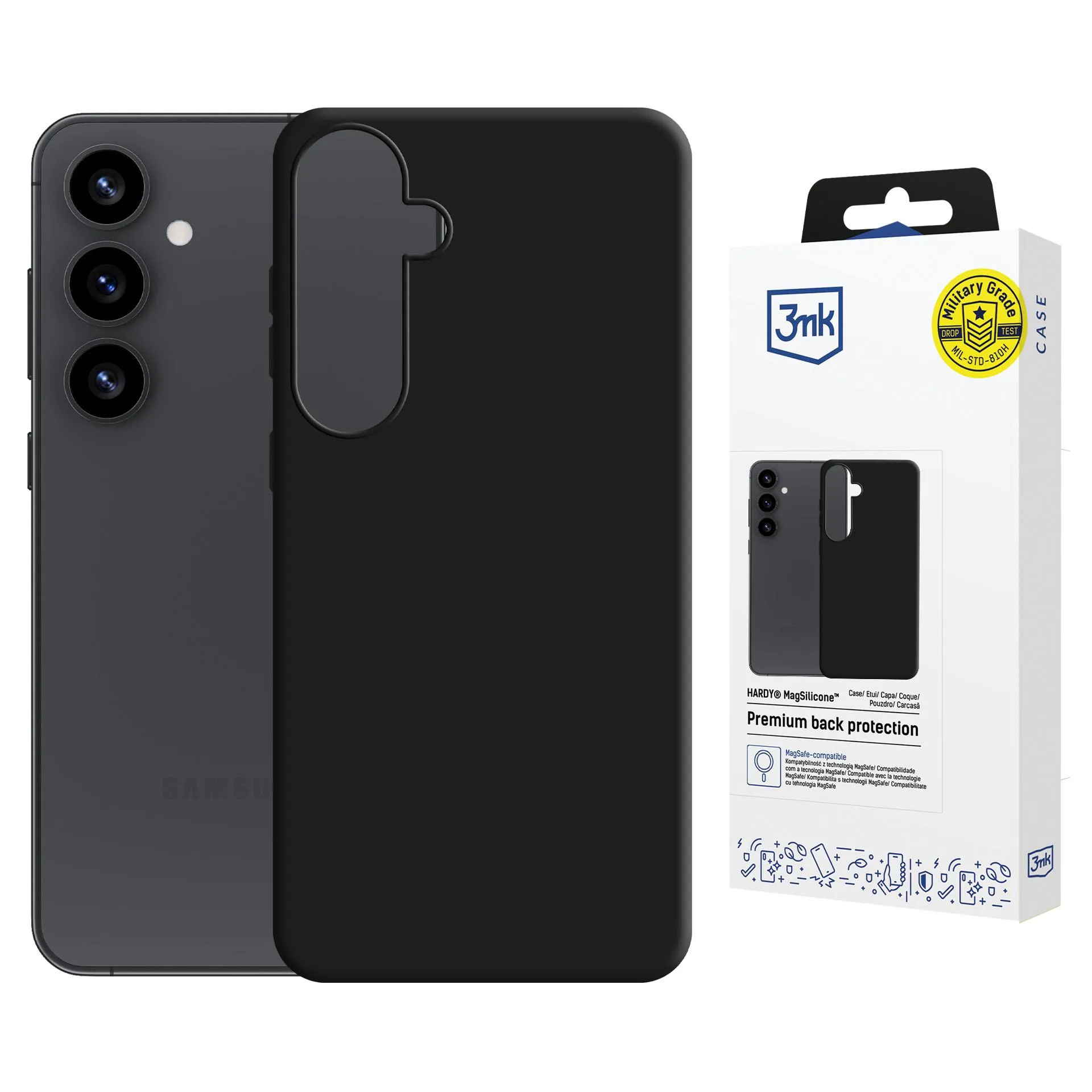 Étui pour [modèle] - 3mk Hardy MagSilicone Noir