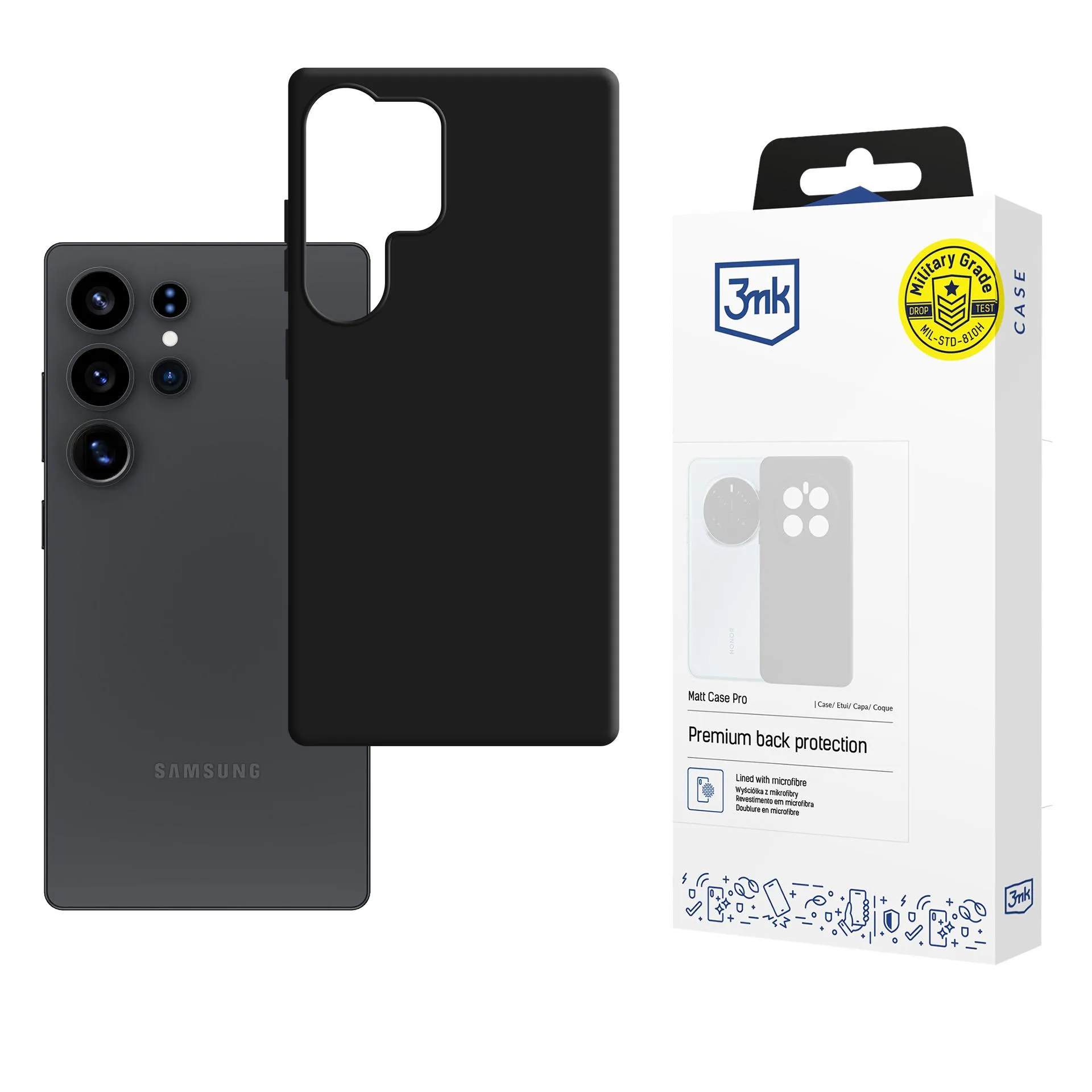 Coque pour Samsung Galaxy S25 Ultra- 3mk Matt Case Black