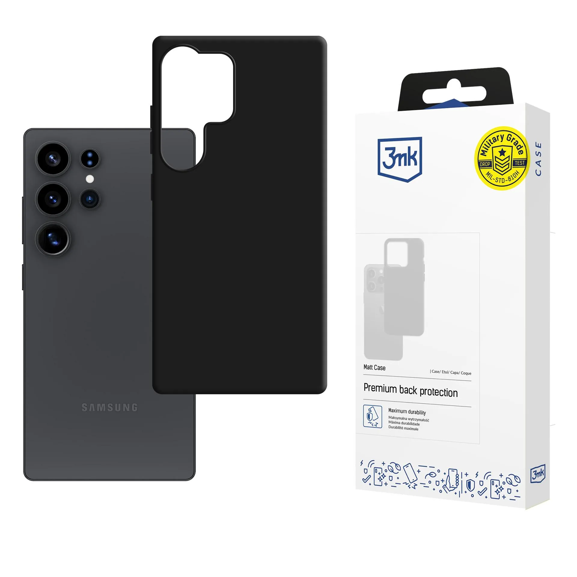 Coque pour Samsung Galaxy S25 Ultra - 3mk Matt Case Noir