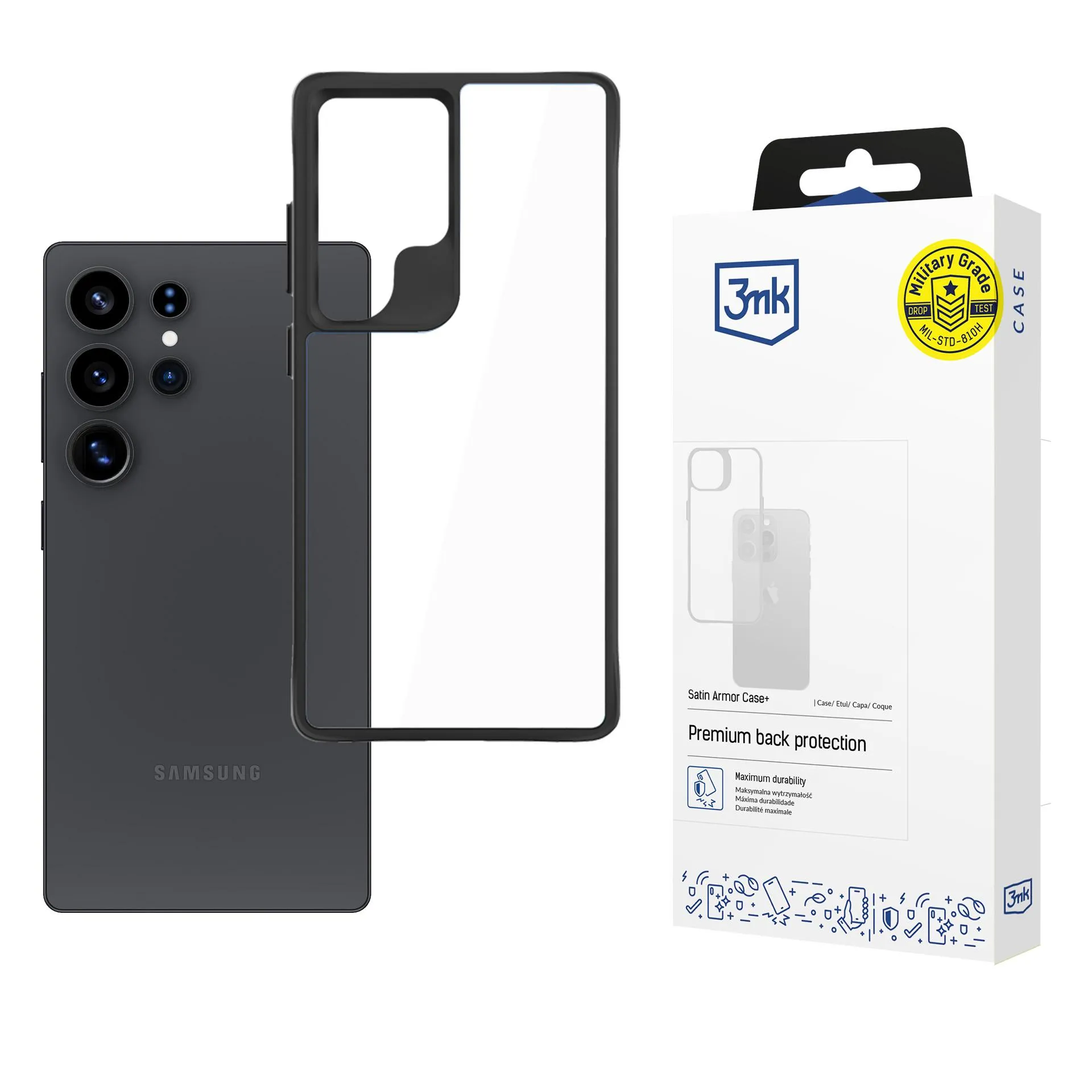Coque pour Samsung Galaxy S25 Ultra - 3mk Satin Armor Case+