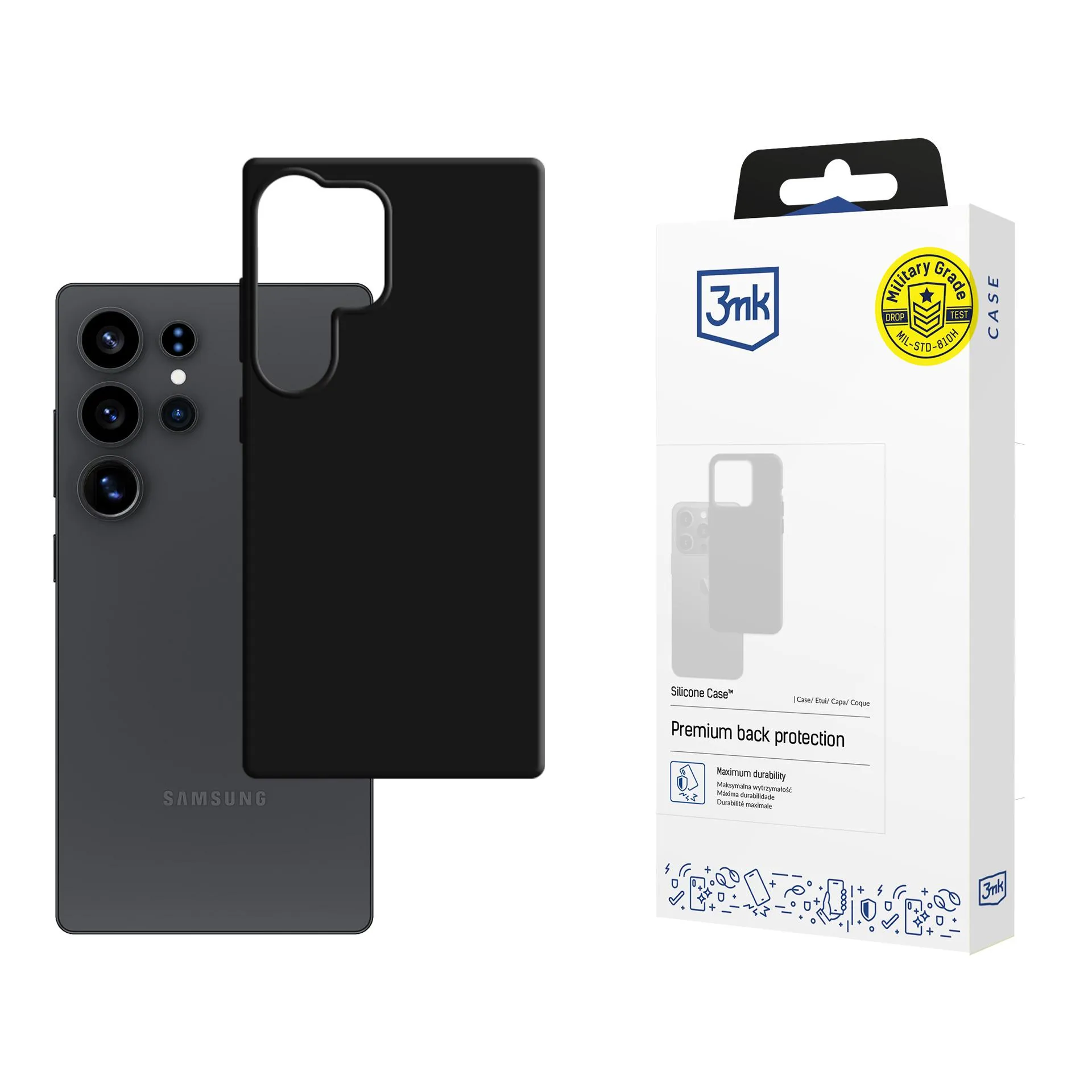 Coque pour Samsung Galaxy S25 Ultra - Etui 3mk Silicone Noir