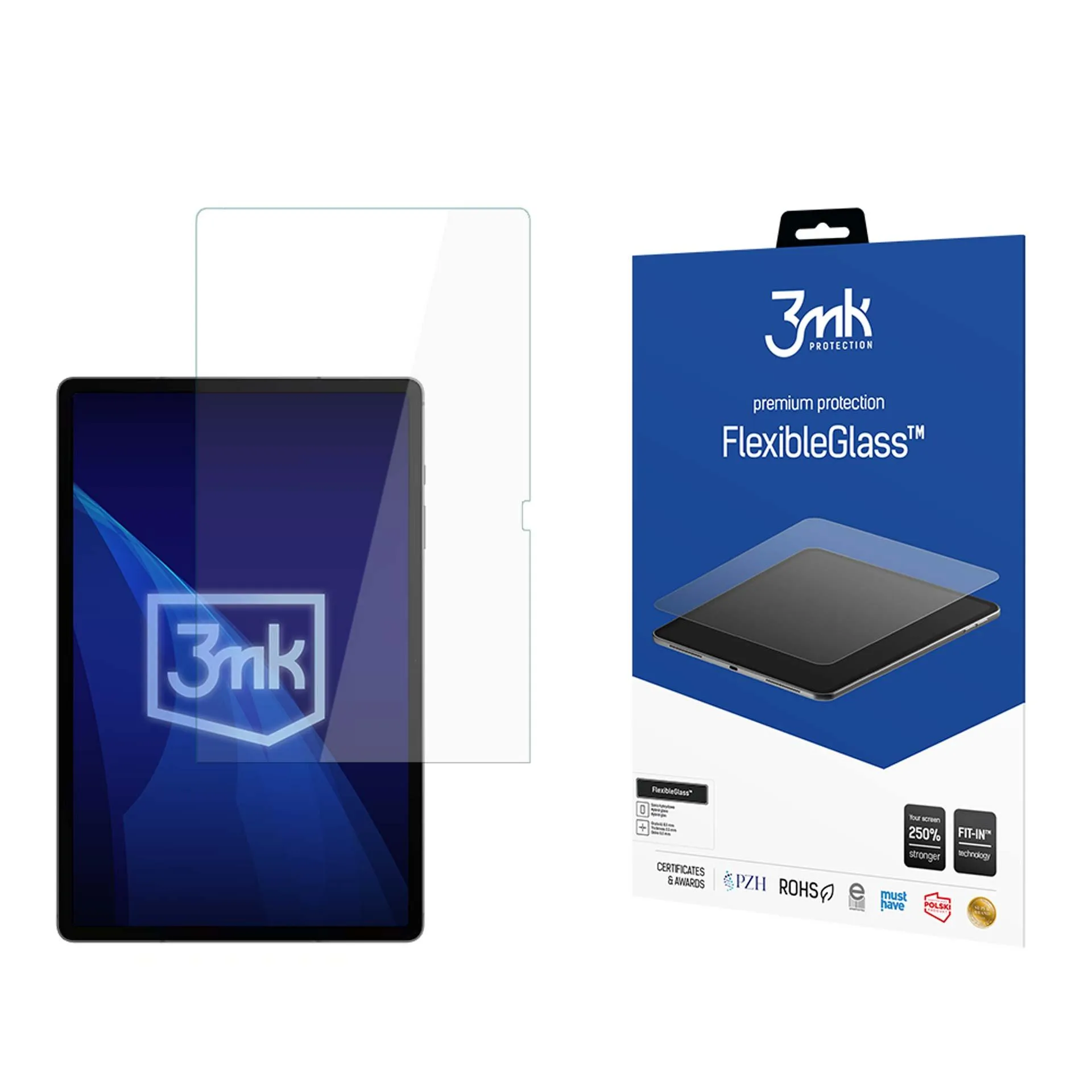 Verre hybride incassable pour Samsung Galaxy Tab S10+ - 3mk FlexibleGlass