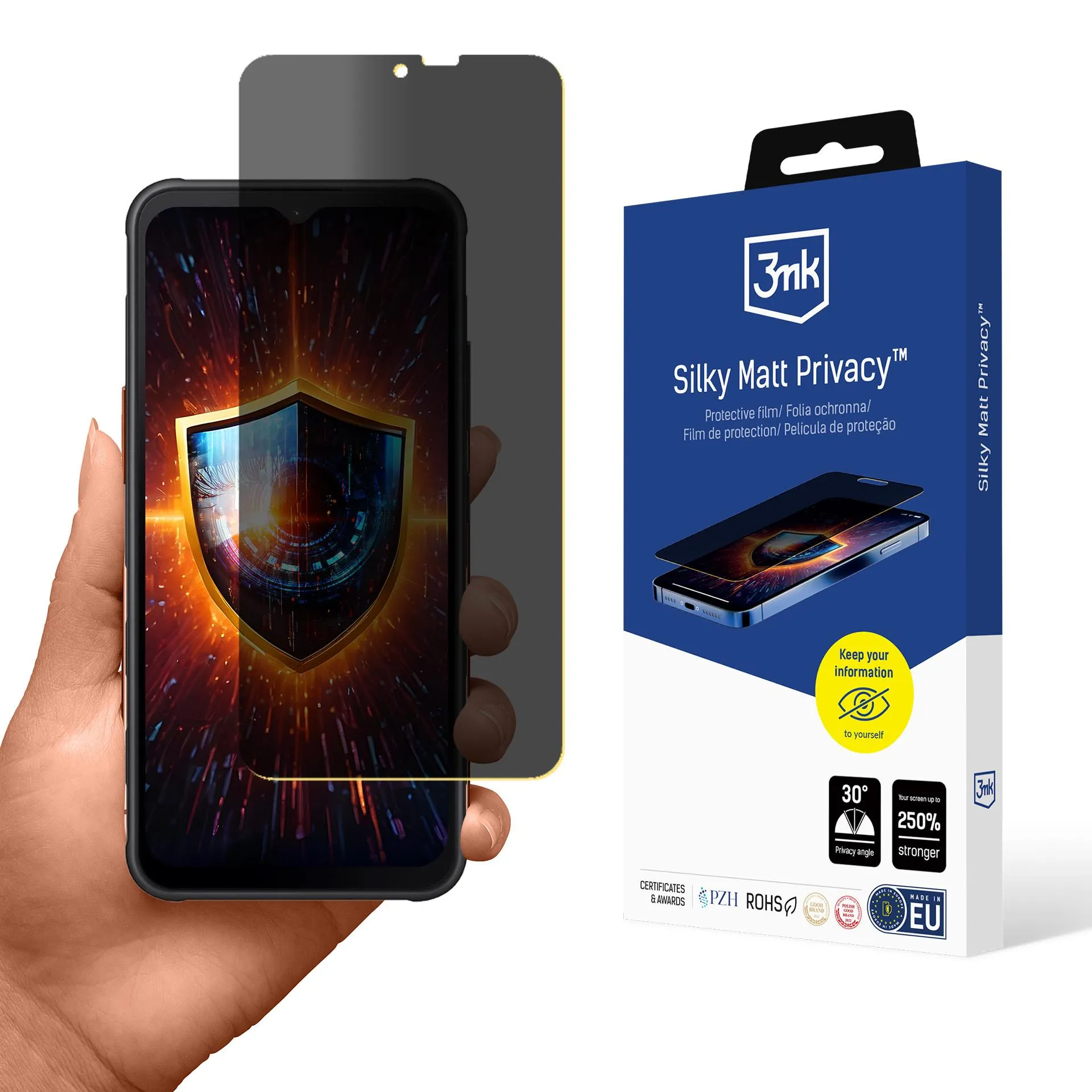 Film anti-espion pour Samsung Galaxy XCover 7 - 3mk Silky Matt Privacy