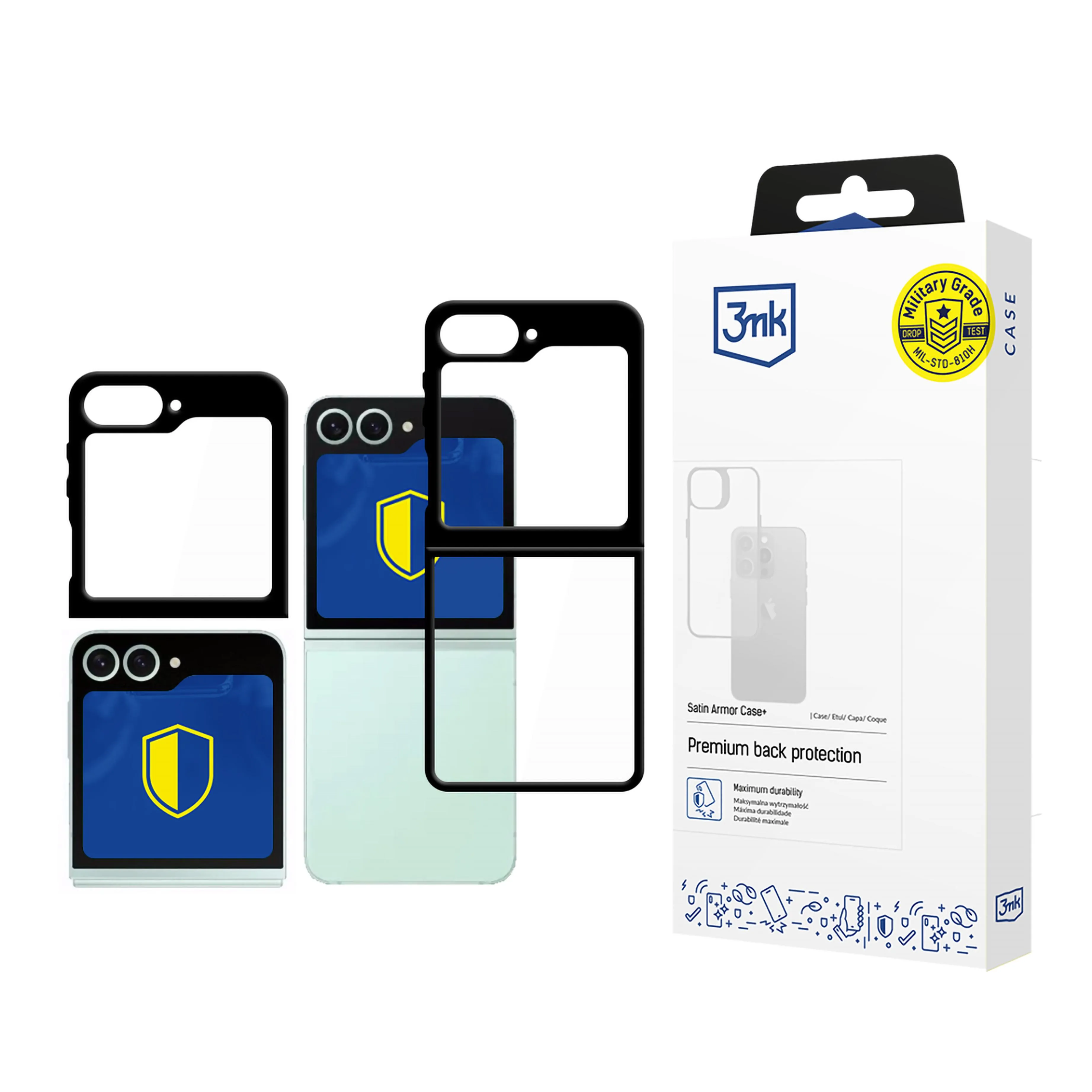 Coque pour Samsung Galaxy Z Flip 6 - 3mk Satin Armor Case+ Flip