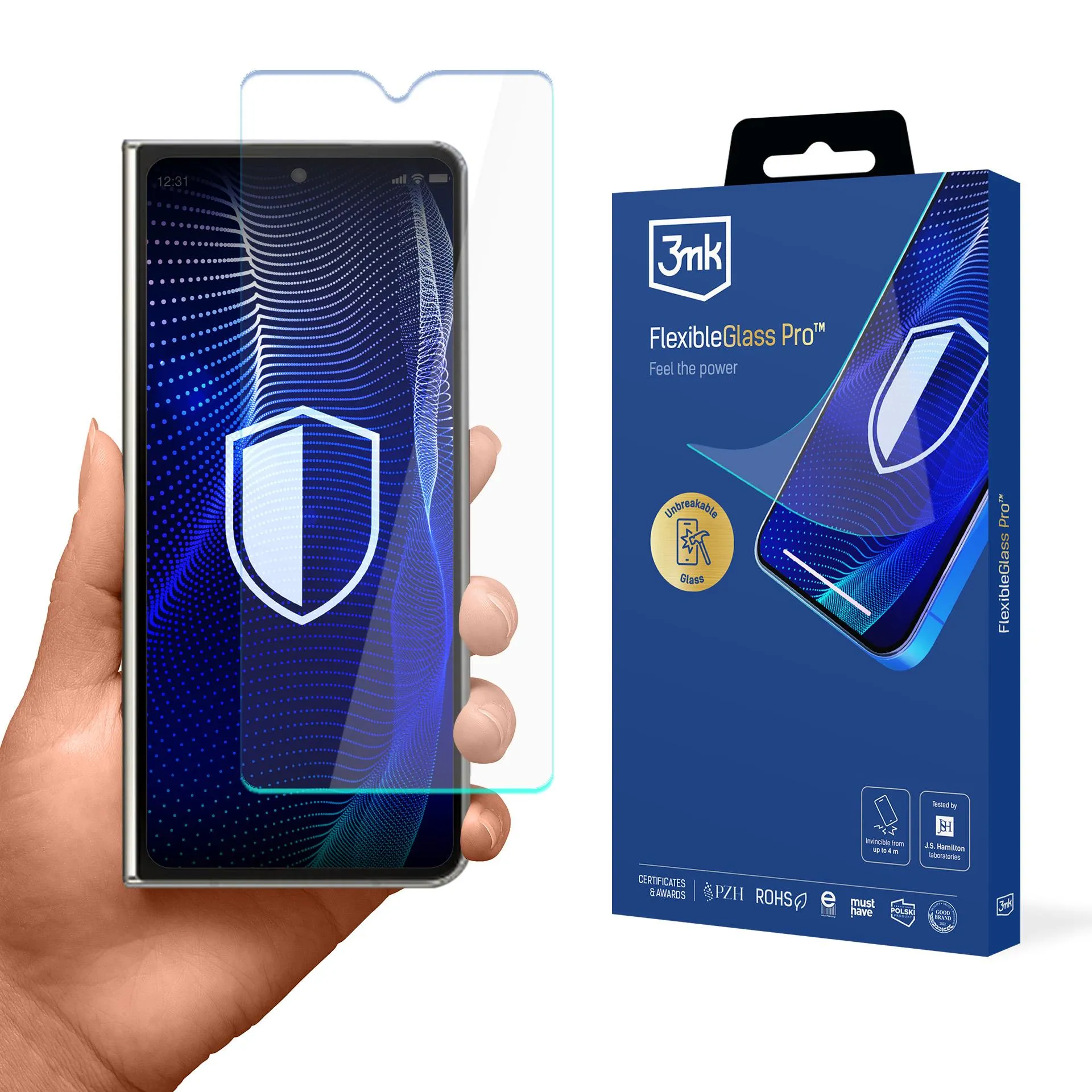 Verre incassable pour Samsung Galaxy Z Fold 6 (front) - 3mk FlexibleGlass Pro
