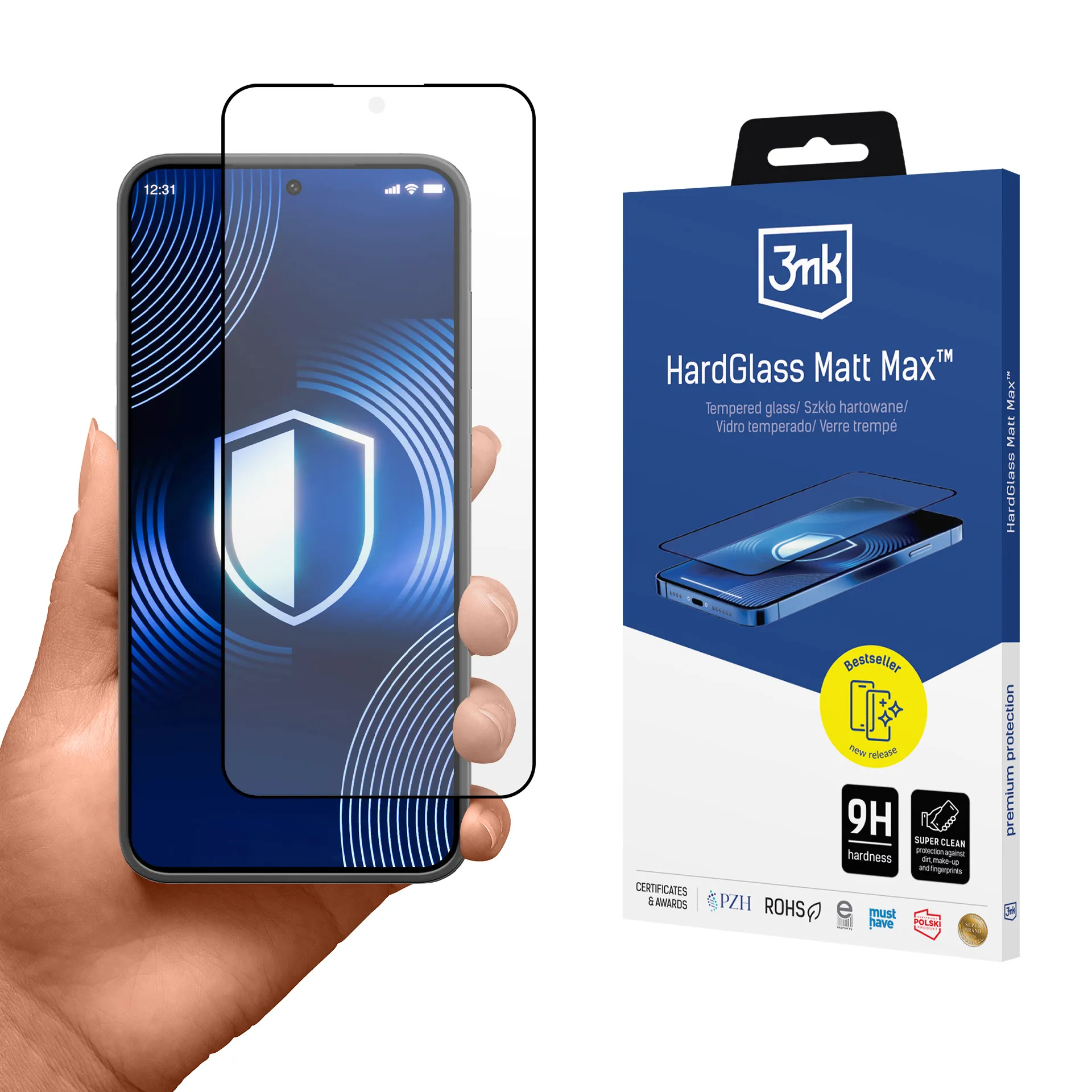 Verre trempé mat sur Samsung Galaxy S24+ - 3mk HardGlass Matt Max