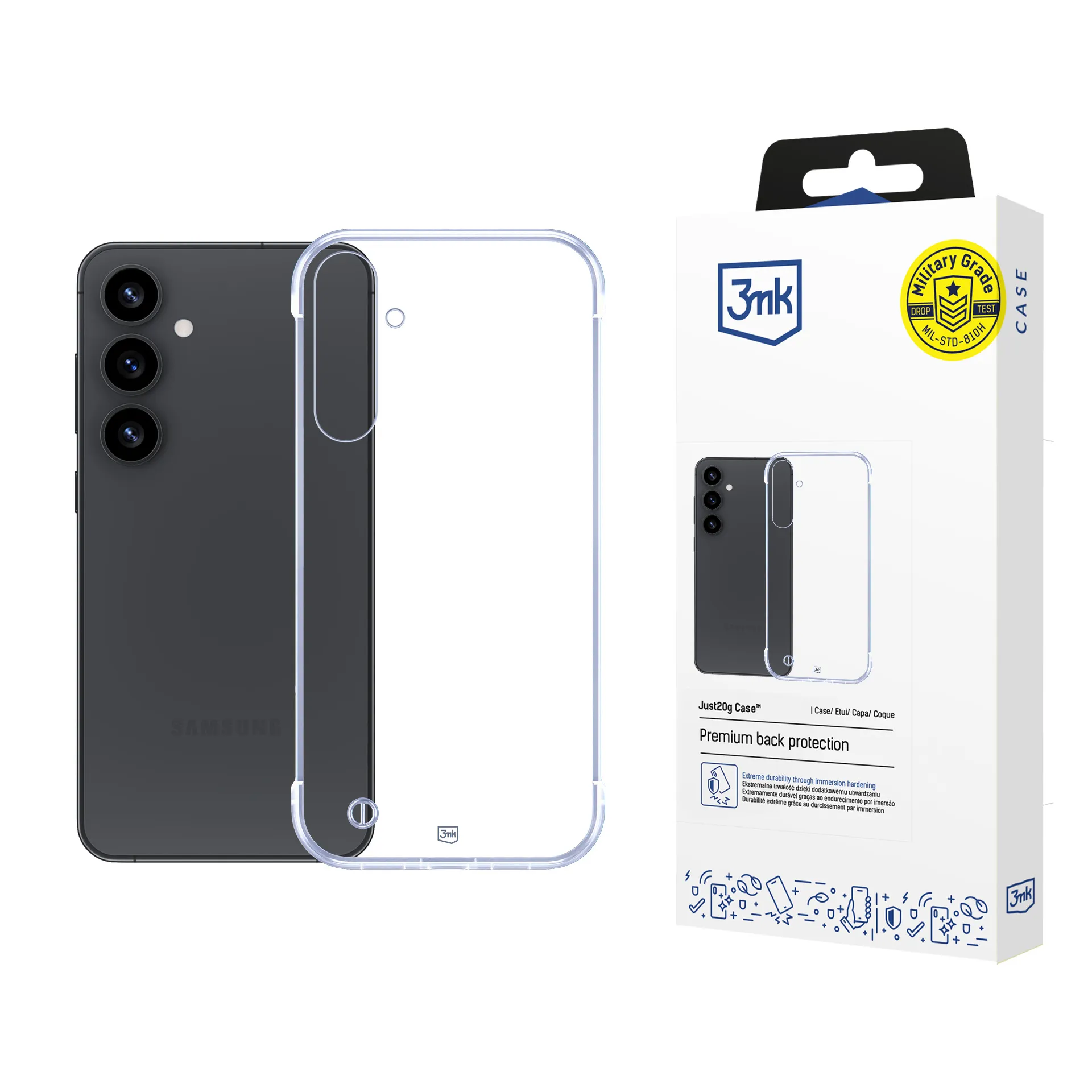 Coque ultra leg?re pour Samsung Galaxy S25 - 3mk Just20g Clear Case