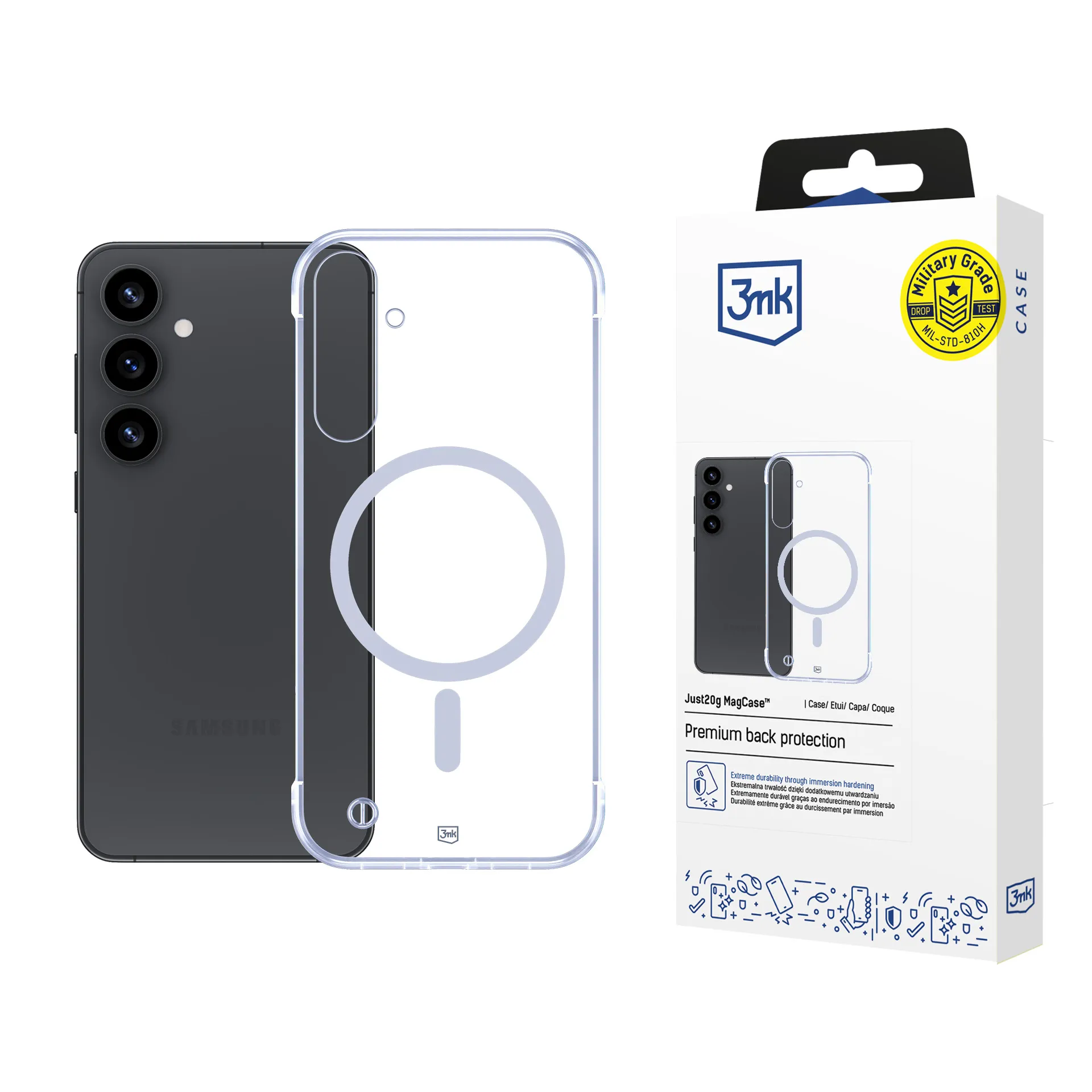Coque ultra leg?re poor Samsung Galaxy S25 - 3mk Just20g MagCase™