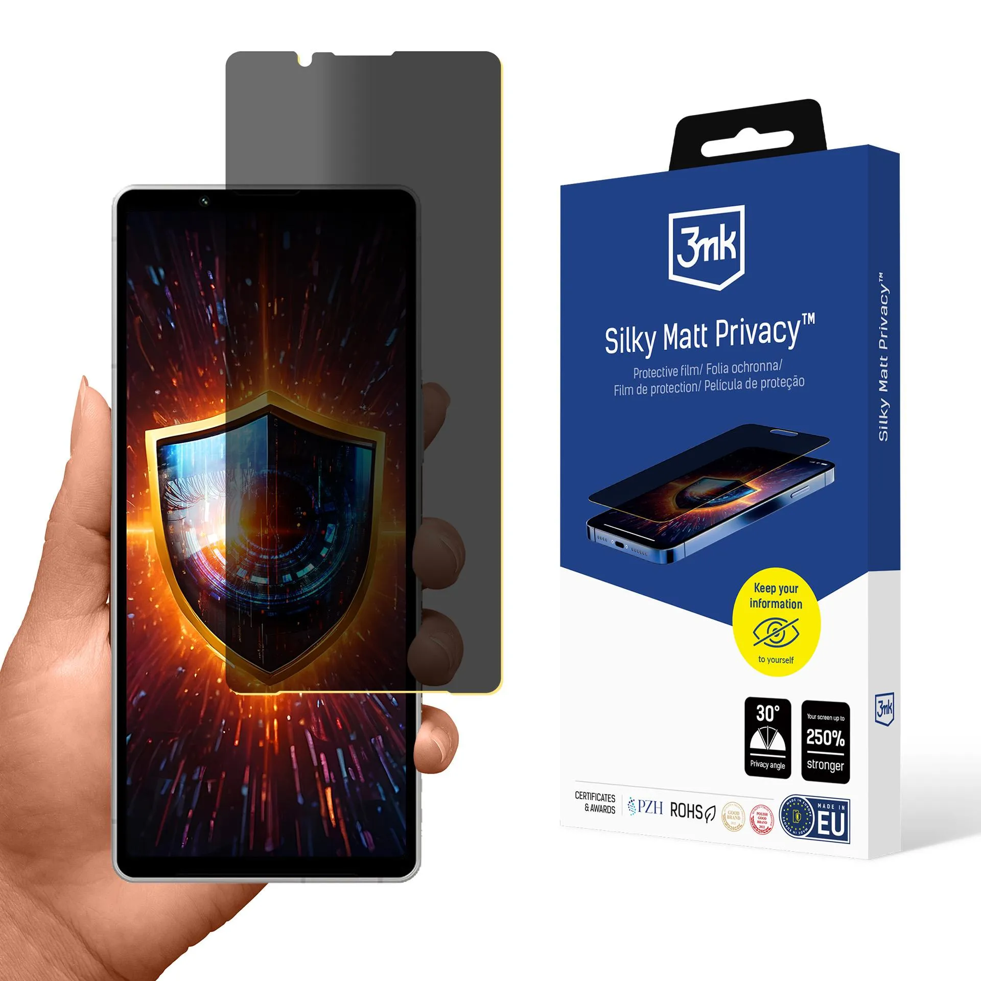 Film anti-espion pour Sony Xperia 5 V - 3mk Silky Matt Privacy
